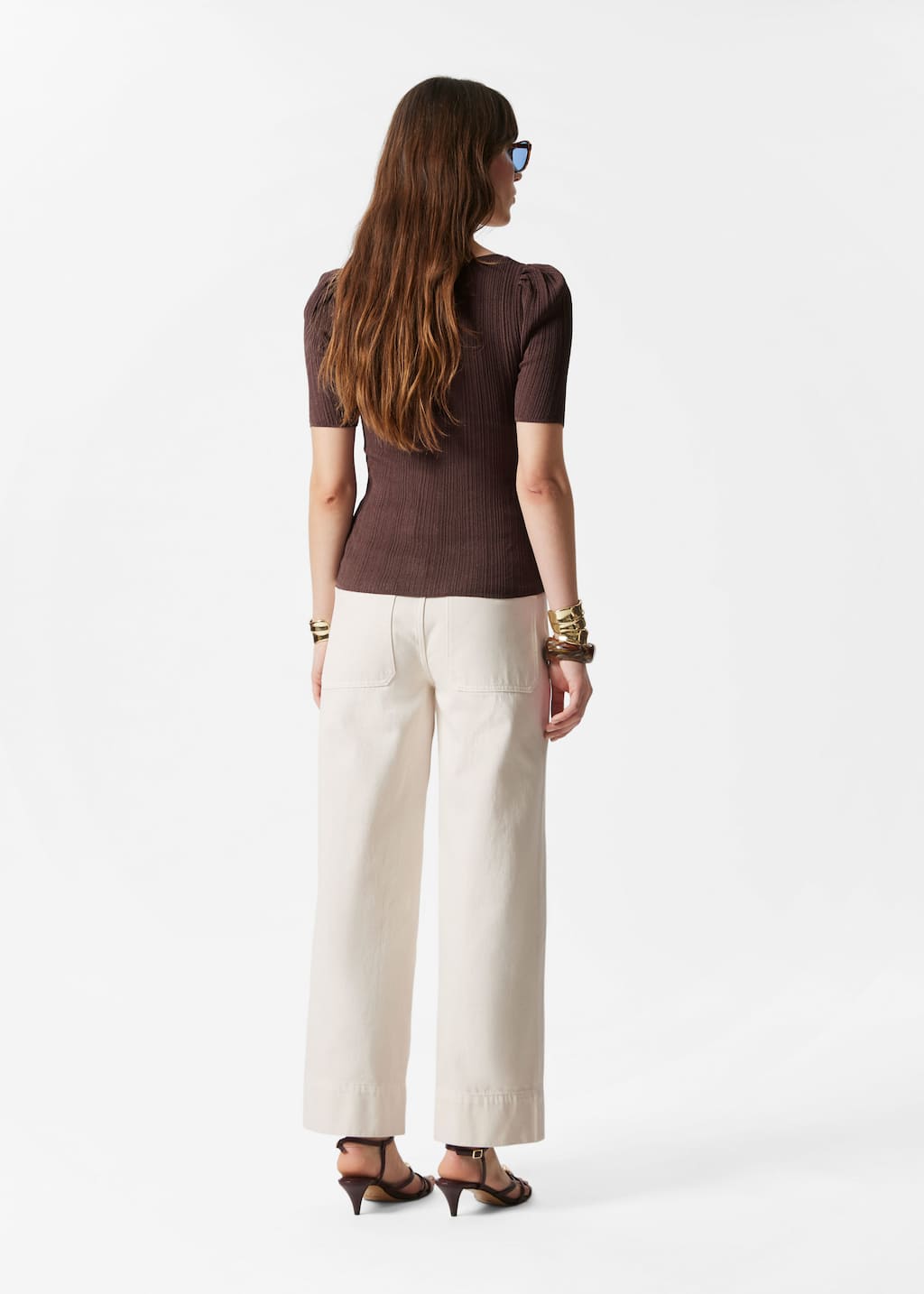 Haut côtelé - Rouge - Lookbook