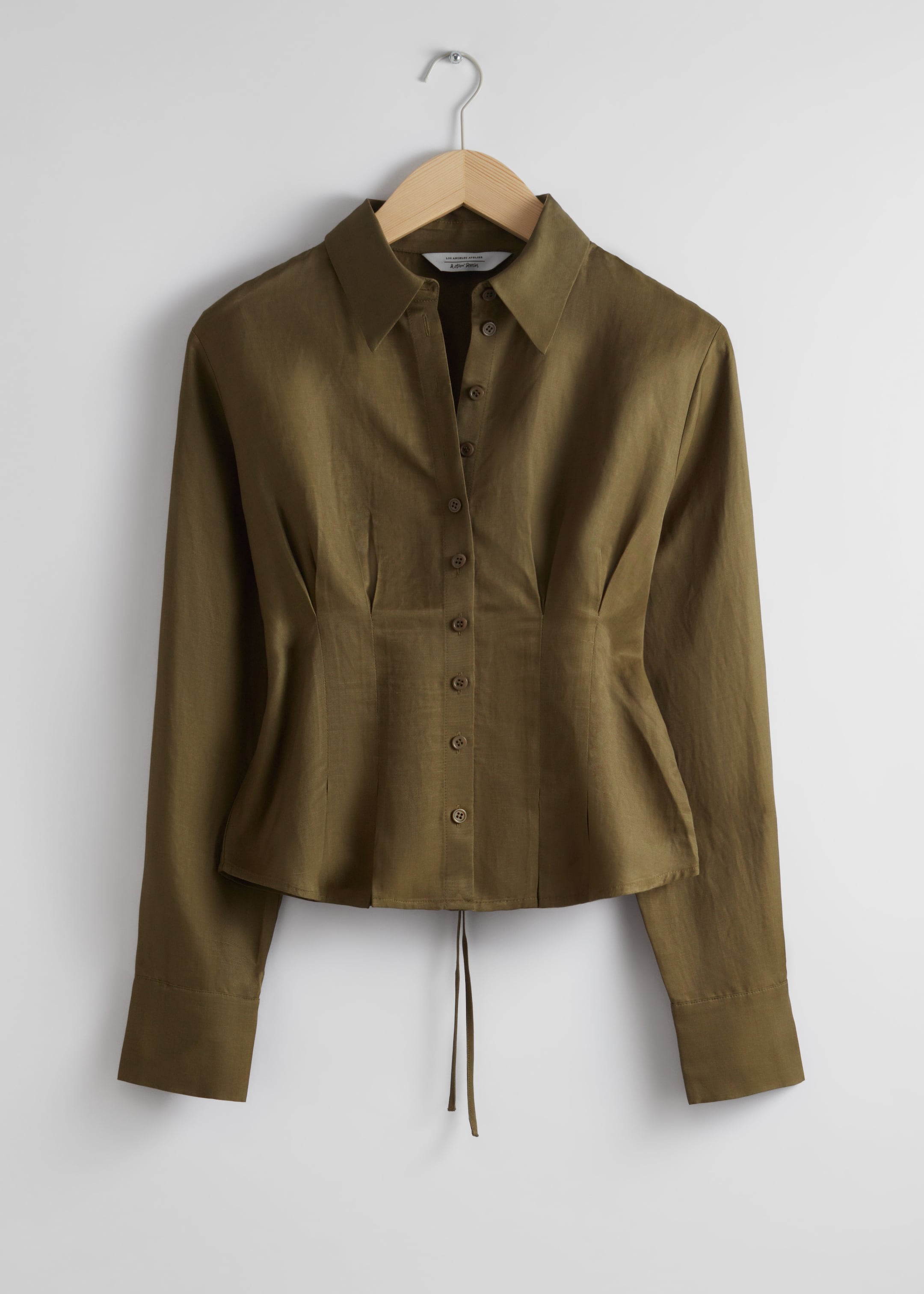View larger image: Fitted Shirt - Khaki - Ladies | H&M GB 1