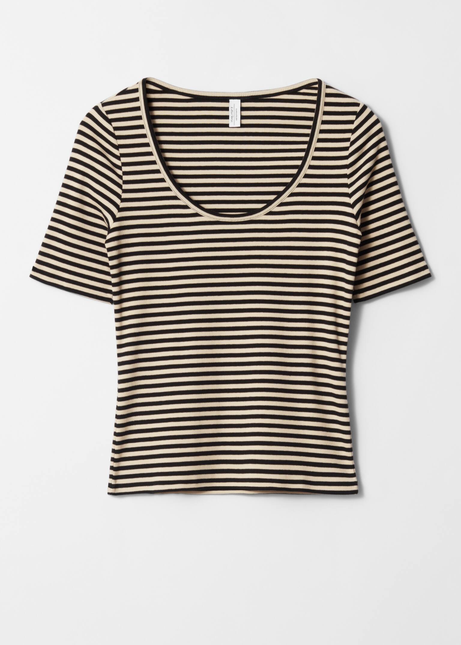 Tricou din bumbac cu mânecă scurtă - Negru