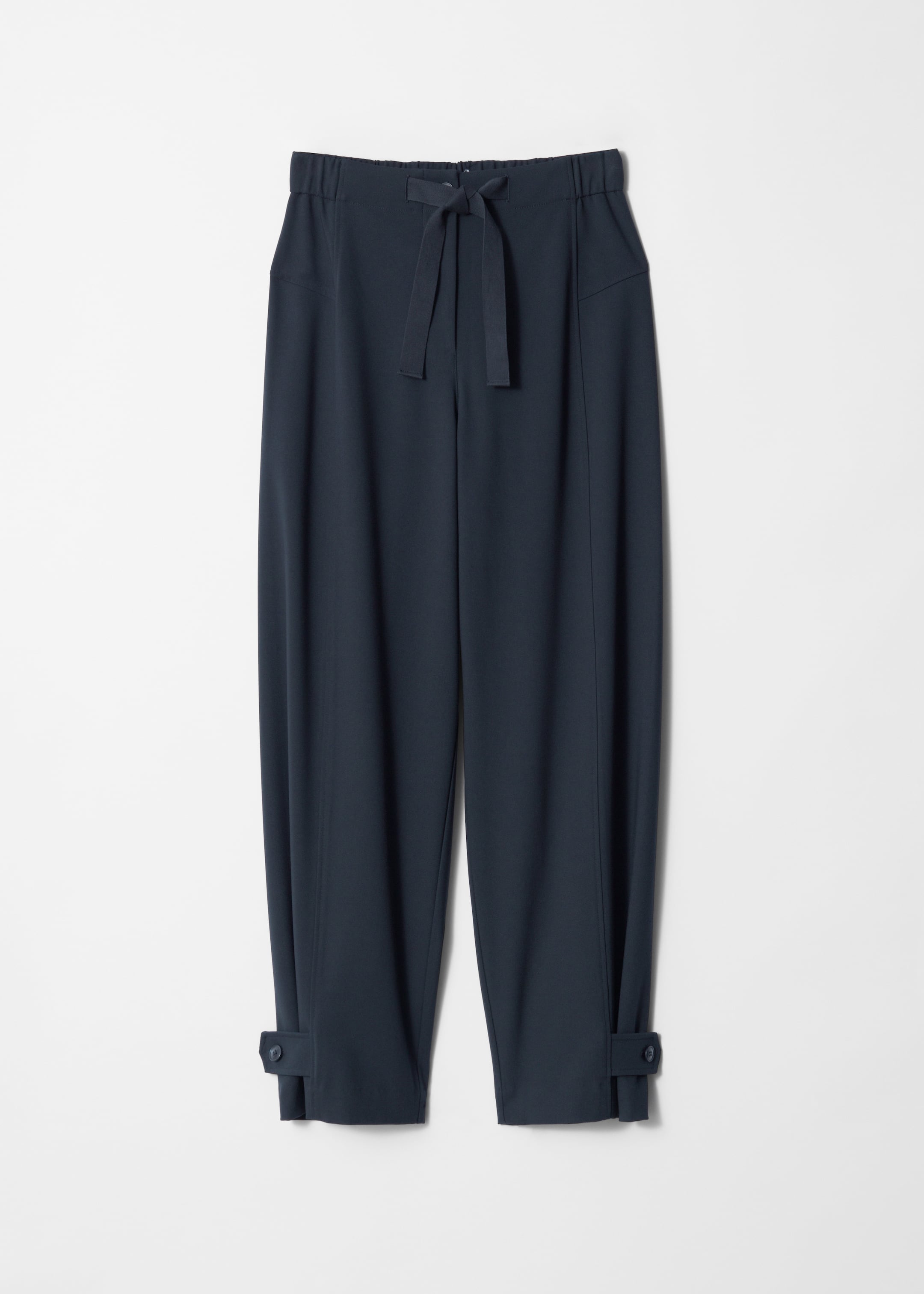 Visa större bild: Byxa med dragsko - Marinblå - DAM | H&M SE 5