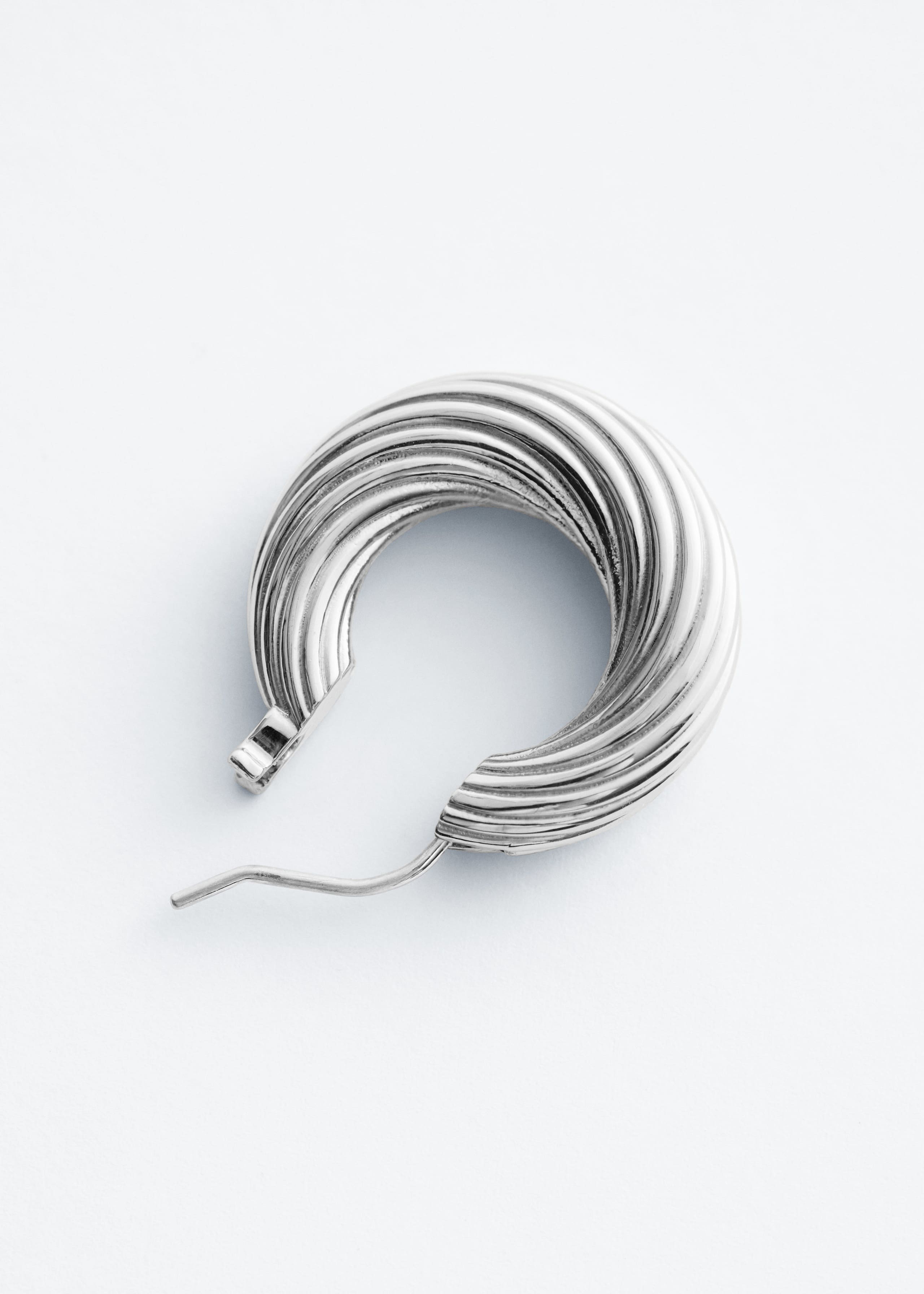 Fluted Hoop Earrings - Silver - Still Life