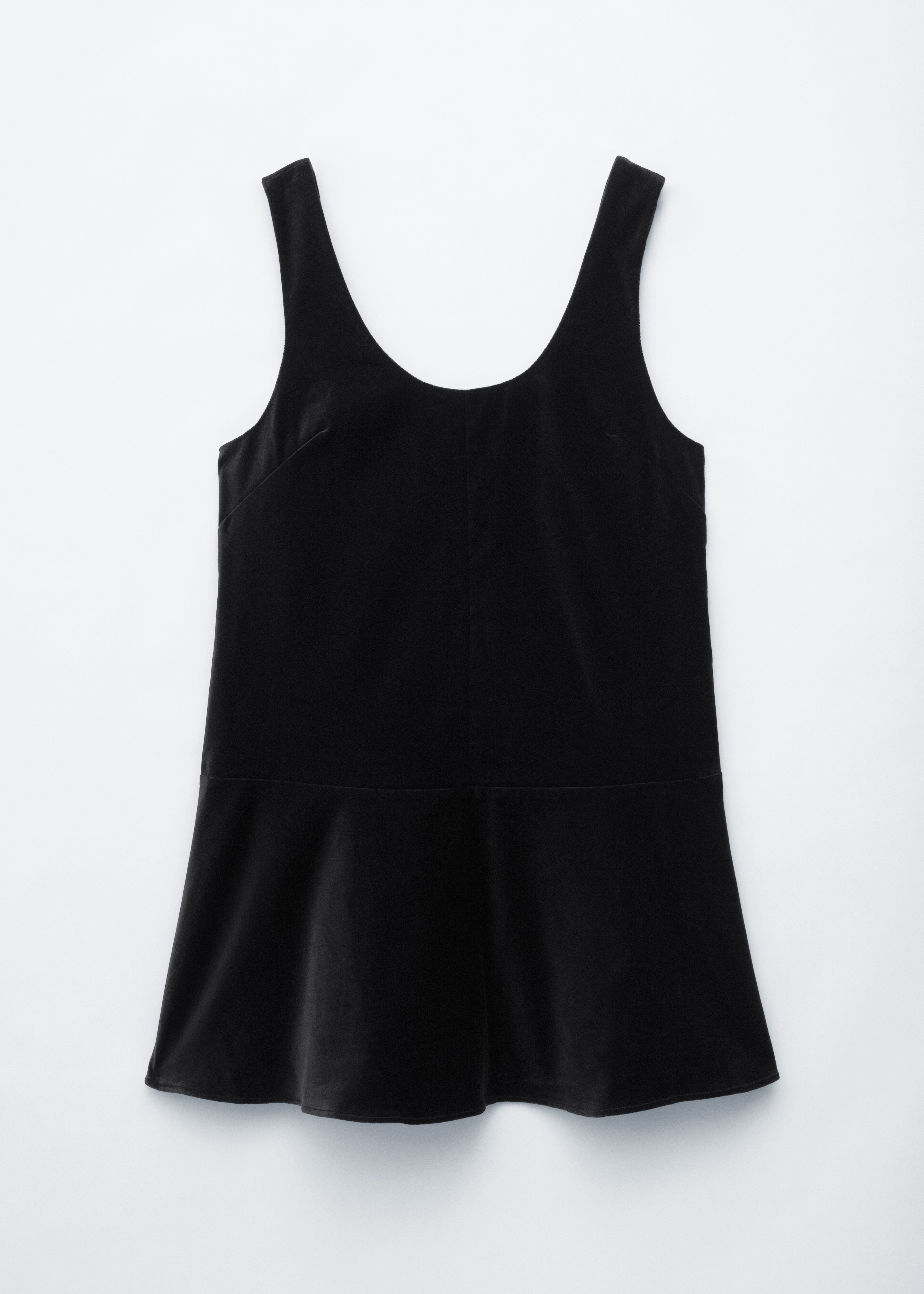 Minivestido de terciopelo - Negro