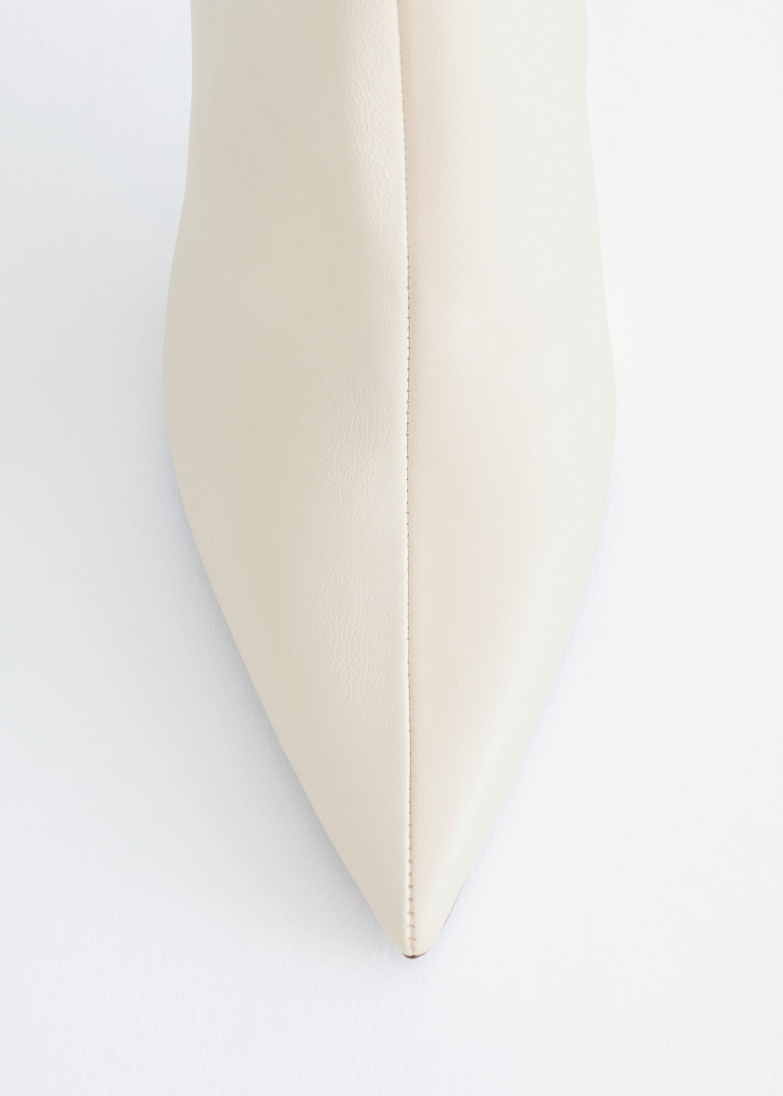 Leather Stiletto Boots Off White