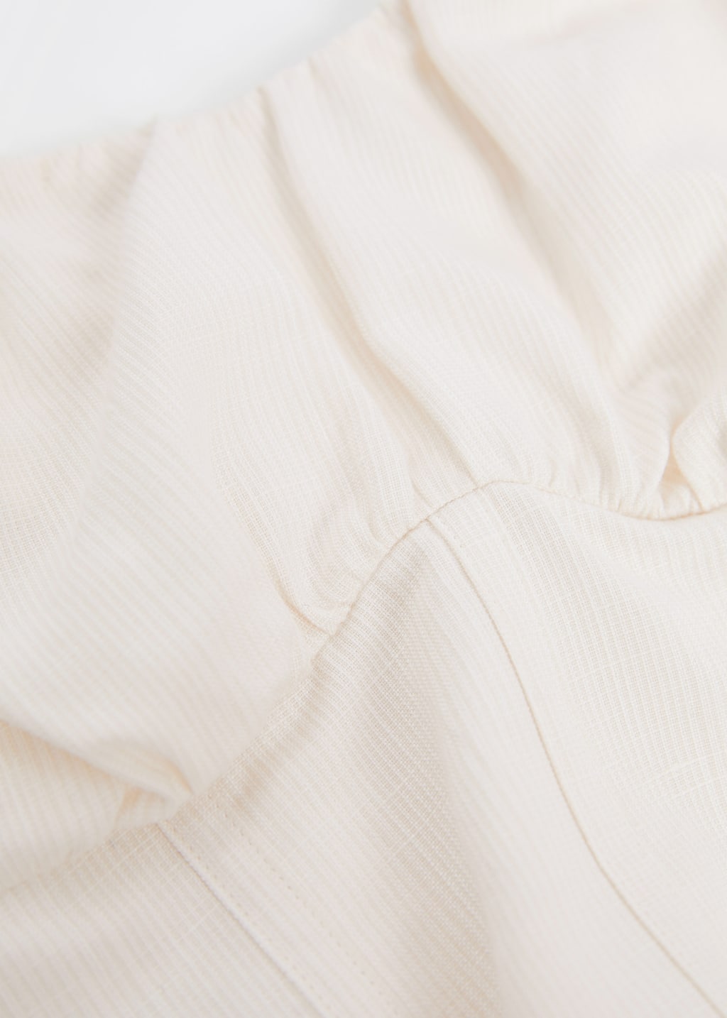 Fitted Smocked Back Corset Blouse - {{variantName}} - Descriptive Detail