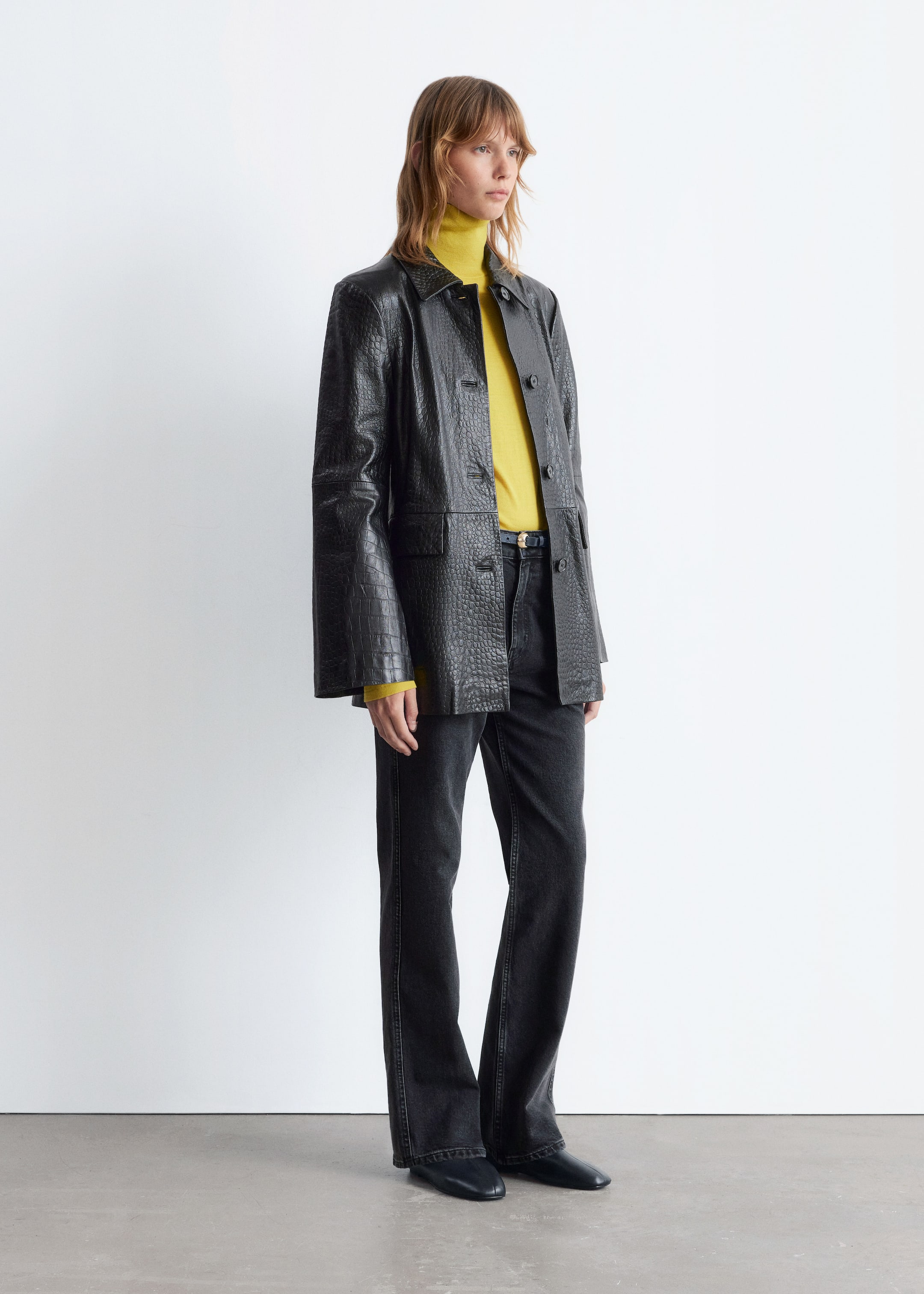 Ver imagen más grande: Vaqueros de perneras rectas y cintura alta - Negro - MUJER | H&M ES 6