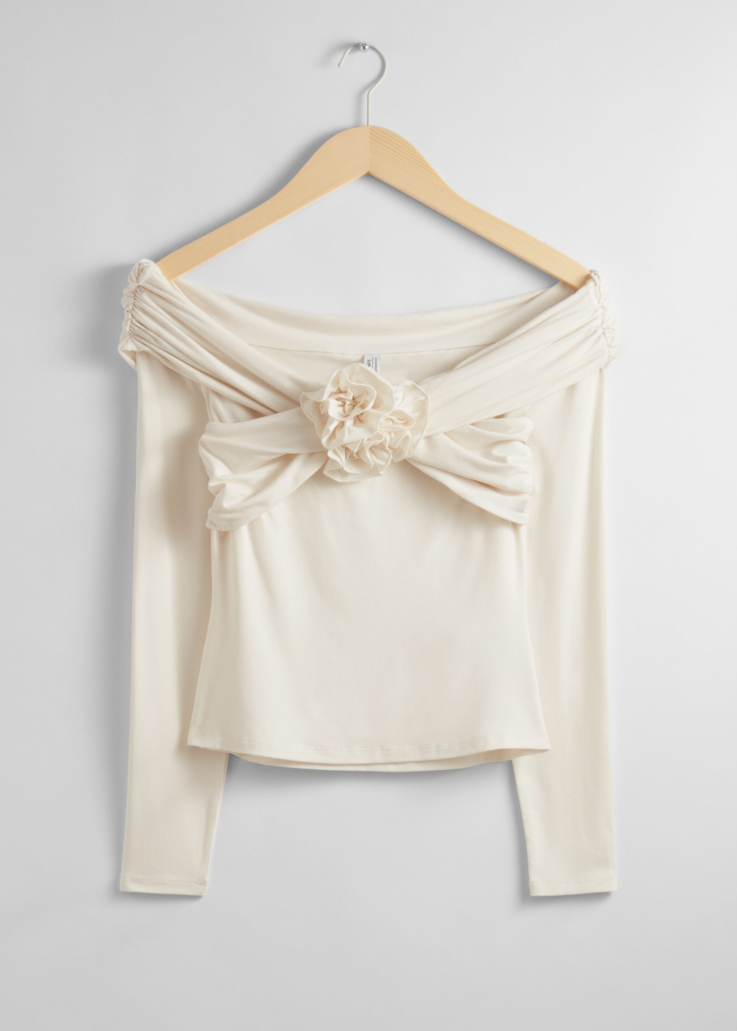 Ruched Off-Shoulder Top - Cream - Still Life