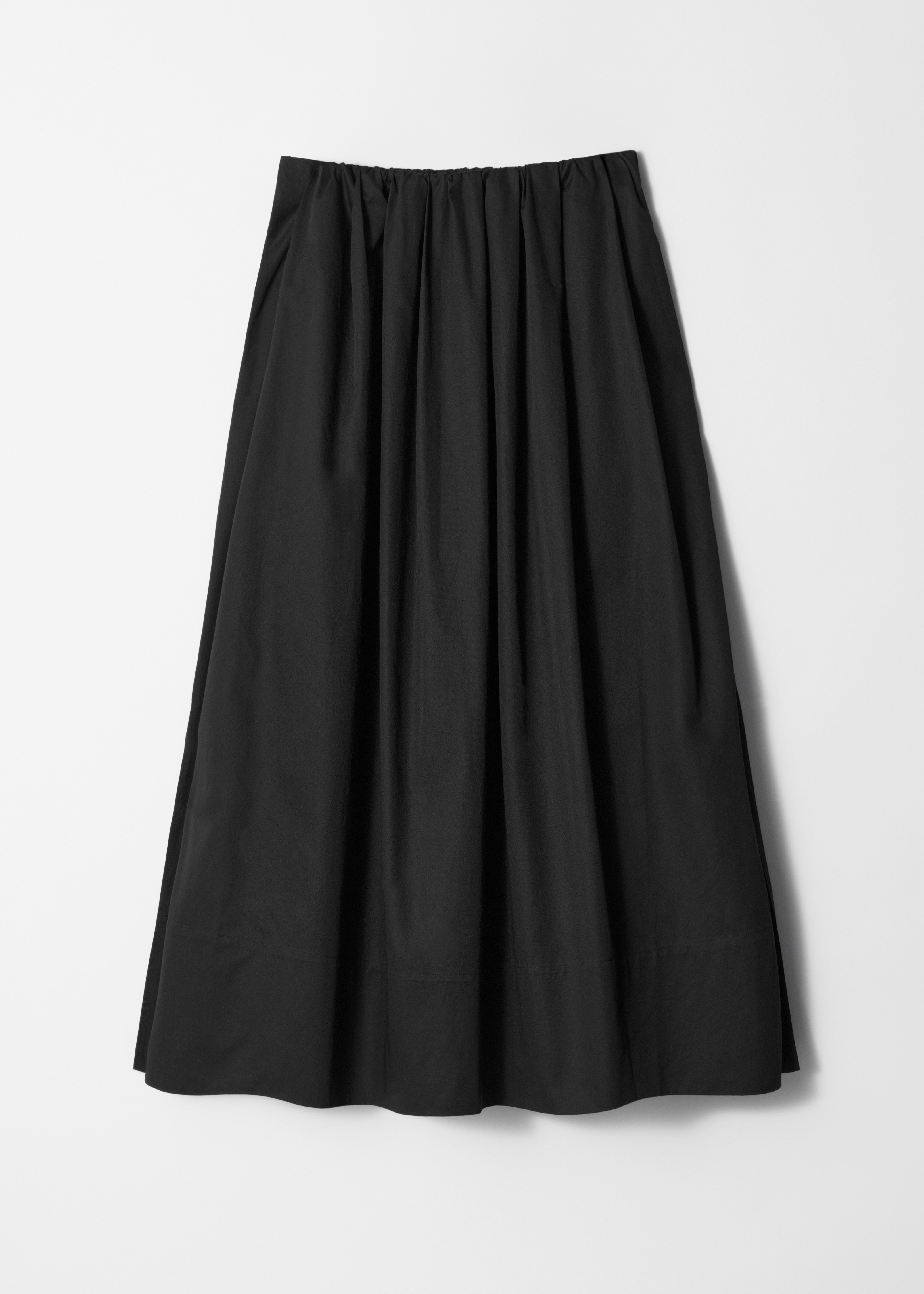 Áčková midi sukně - Černá/White