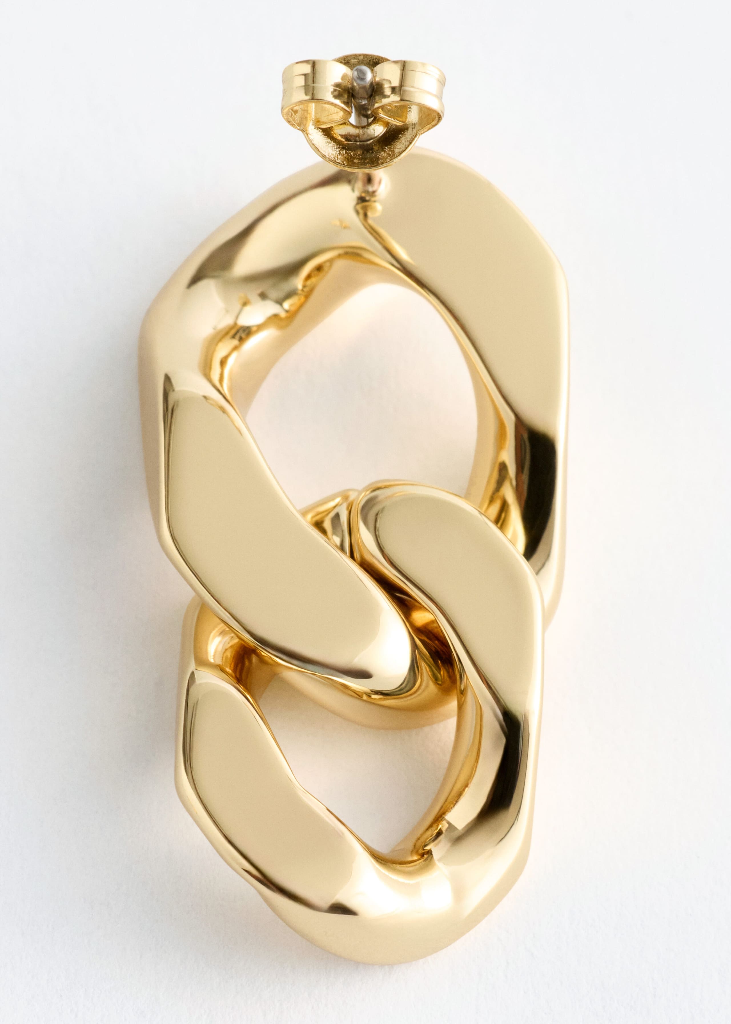 Bold Chain-Link Earrings - Silver/Blue - Still Life