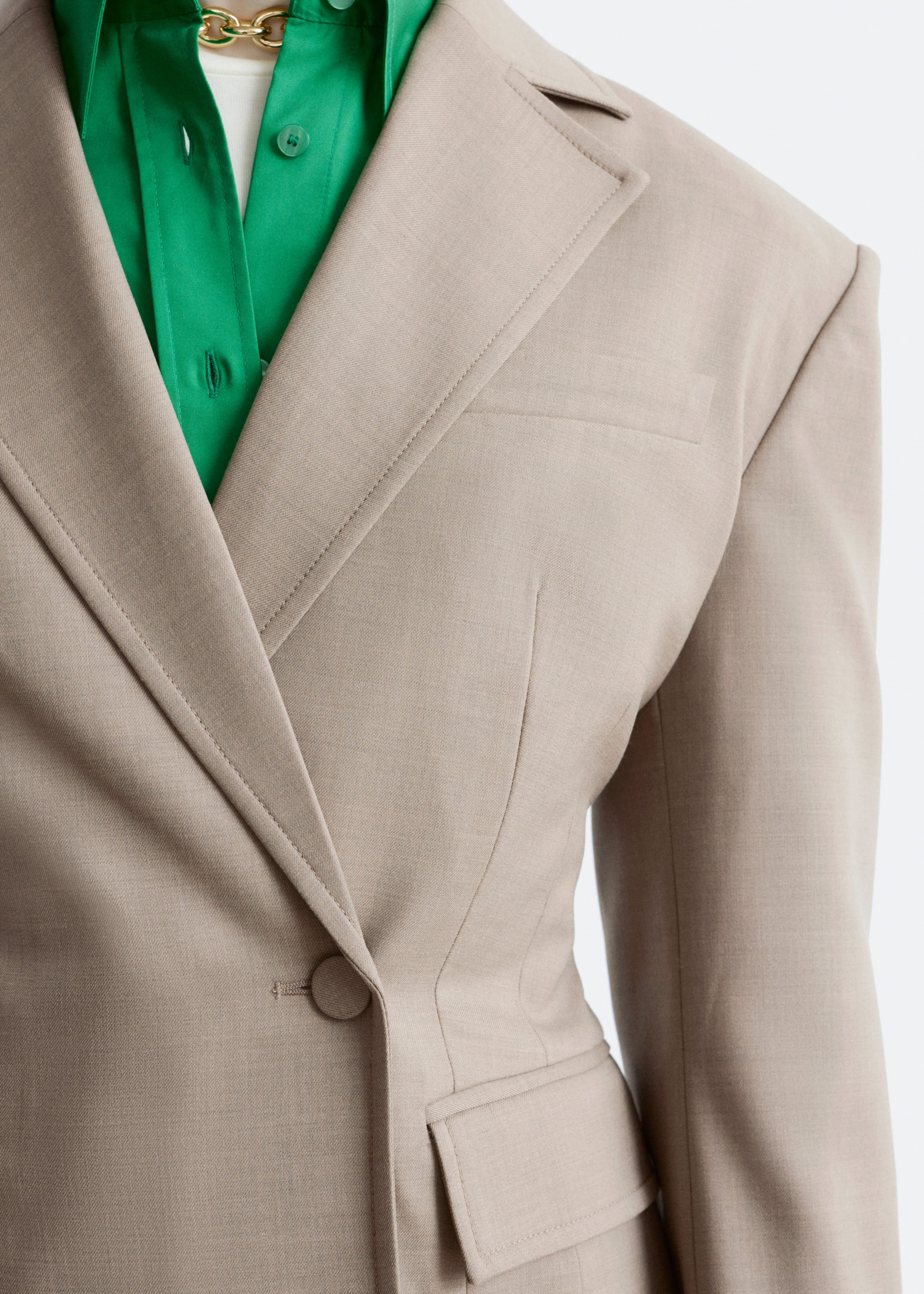 Tapered  Merino-Wool Blazer - Mole - Lookbook