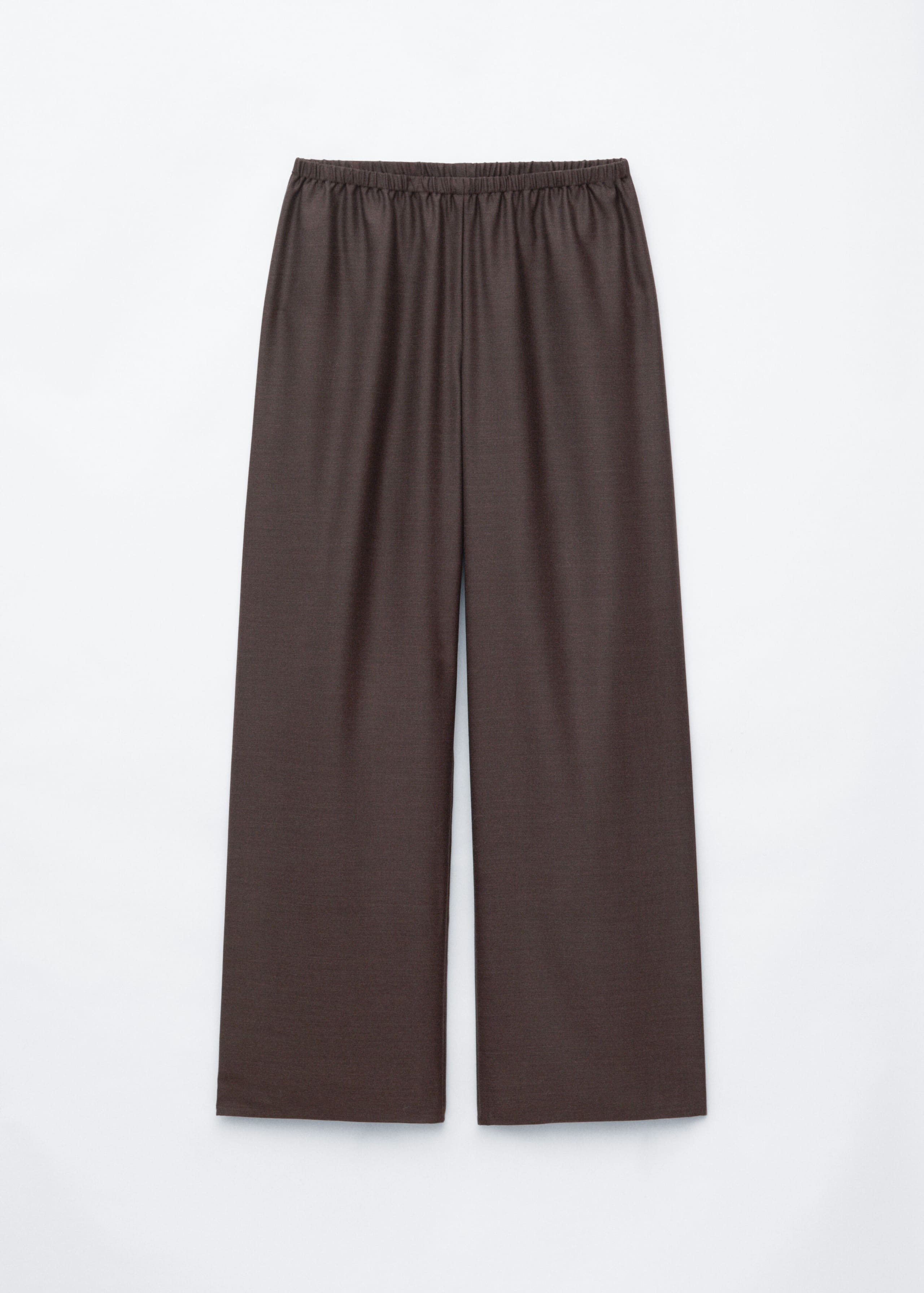 Pantaloni pull on in lana - Marrone scuro - Natura morta