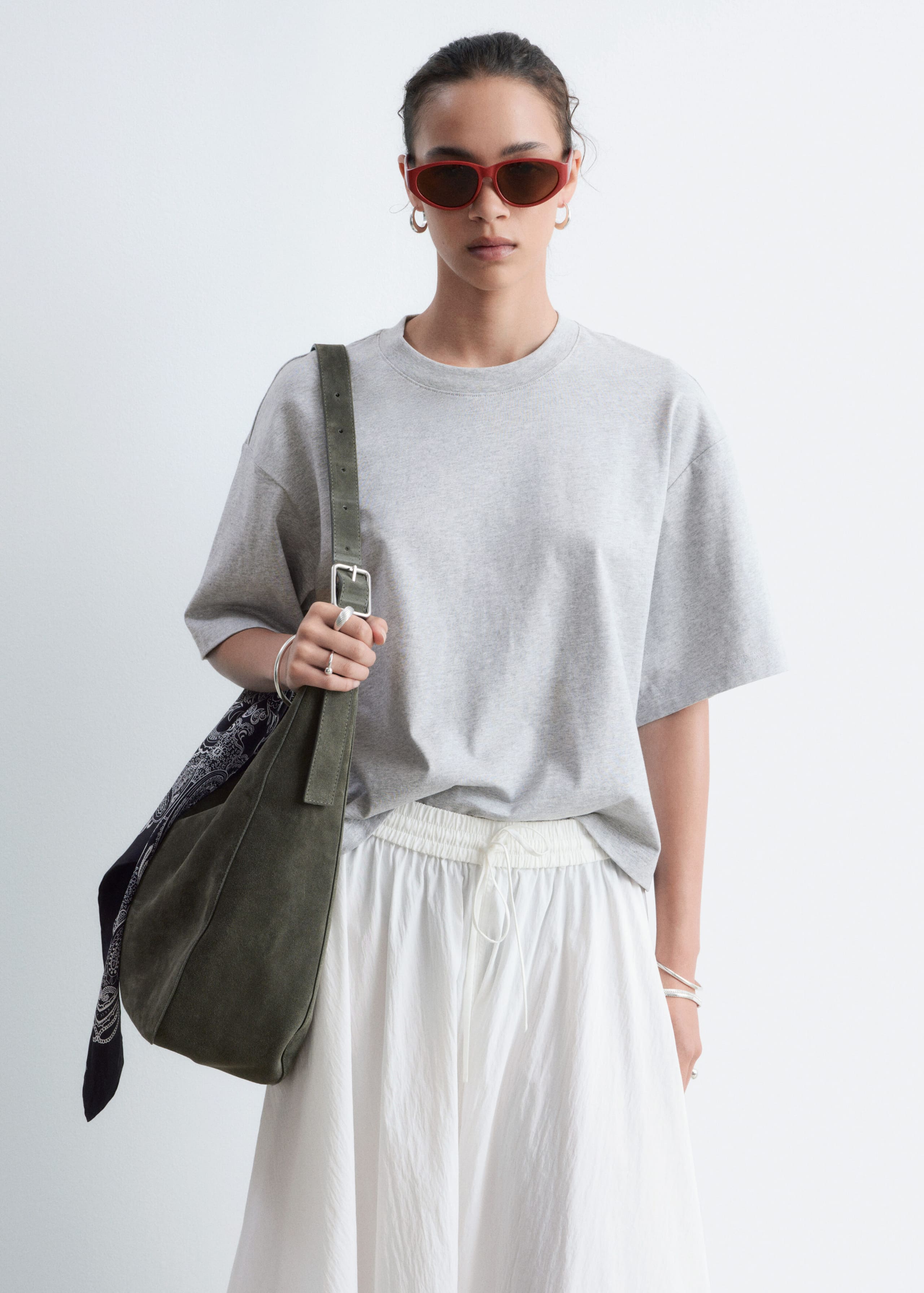 Boxy Cotton T-Shirt - Grey - Still Life