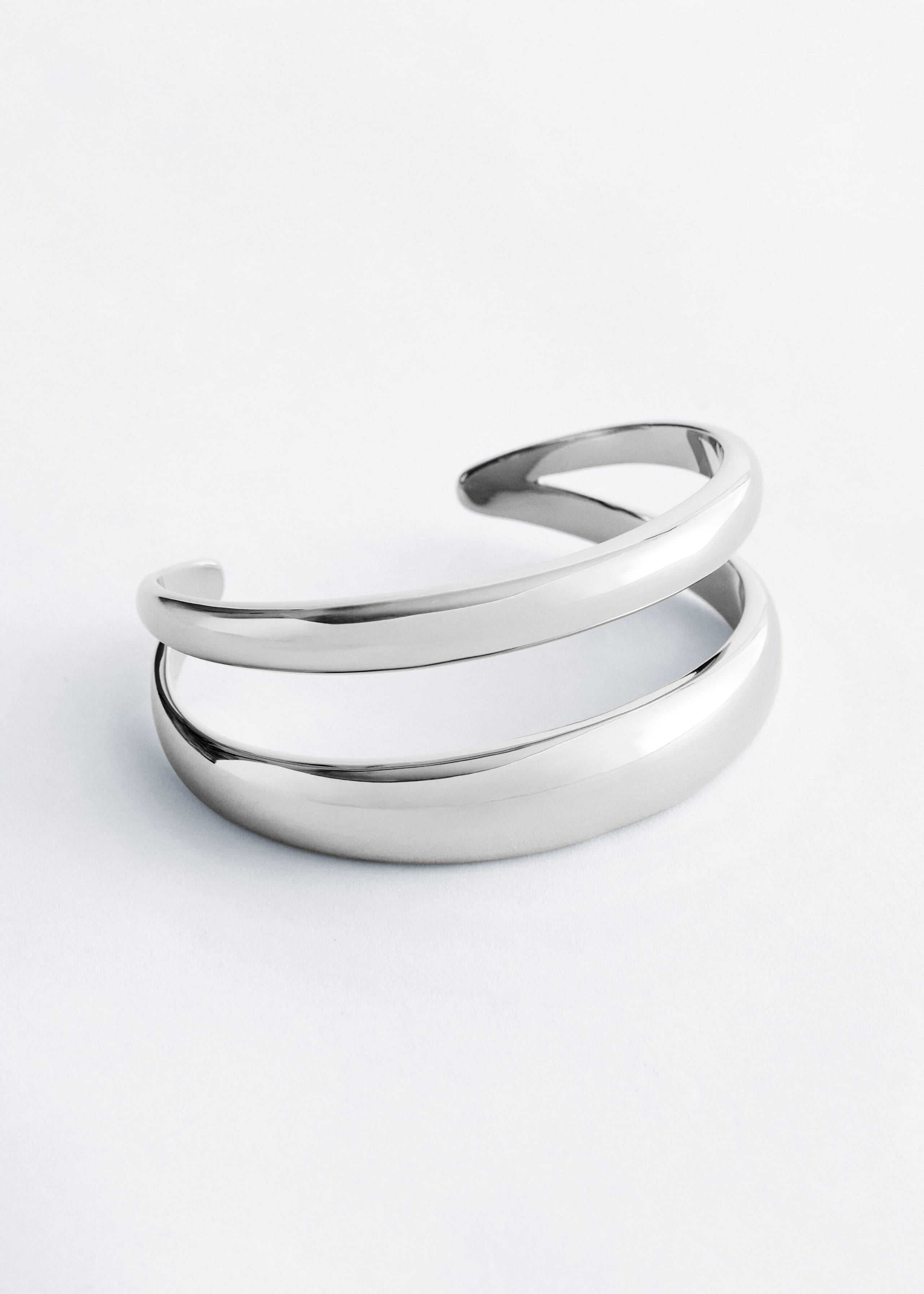 Cylindrical Cuff Bracelet - Silver - Still Life