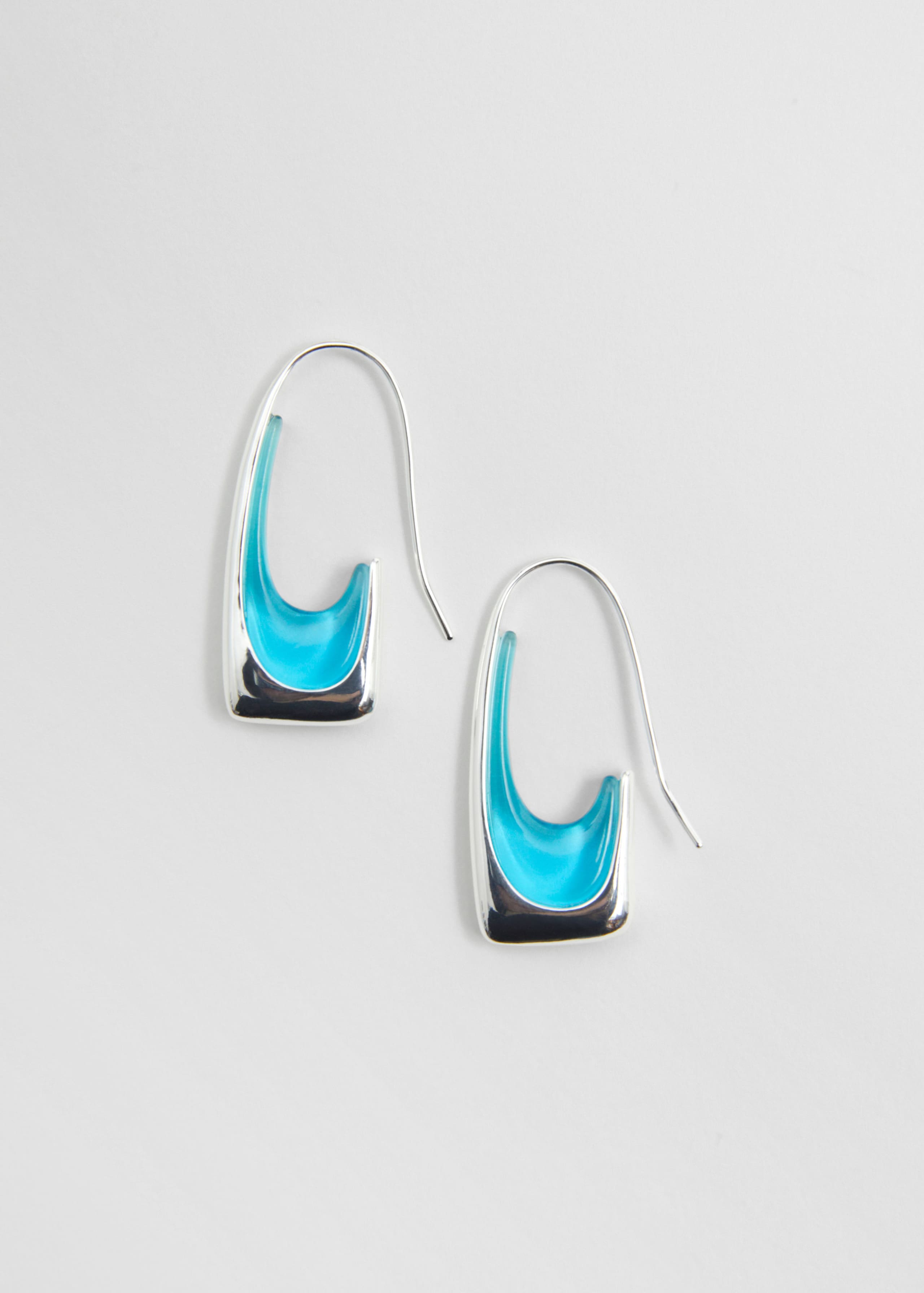 Lucent Hoop Earrings - Aquamarine - Still Life