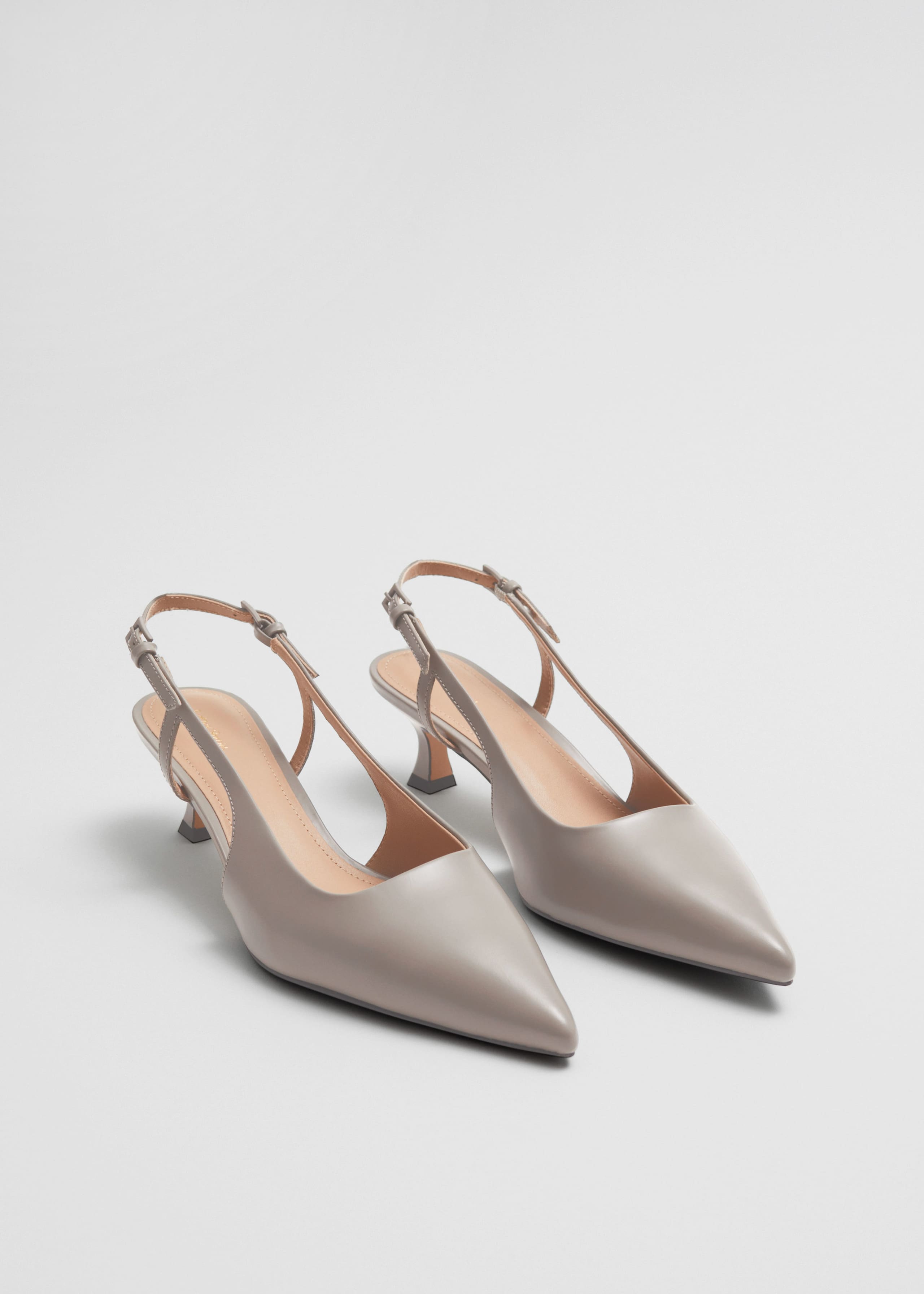 Slingback Leather Pumps - Black - Still Life