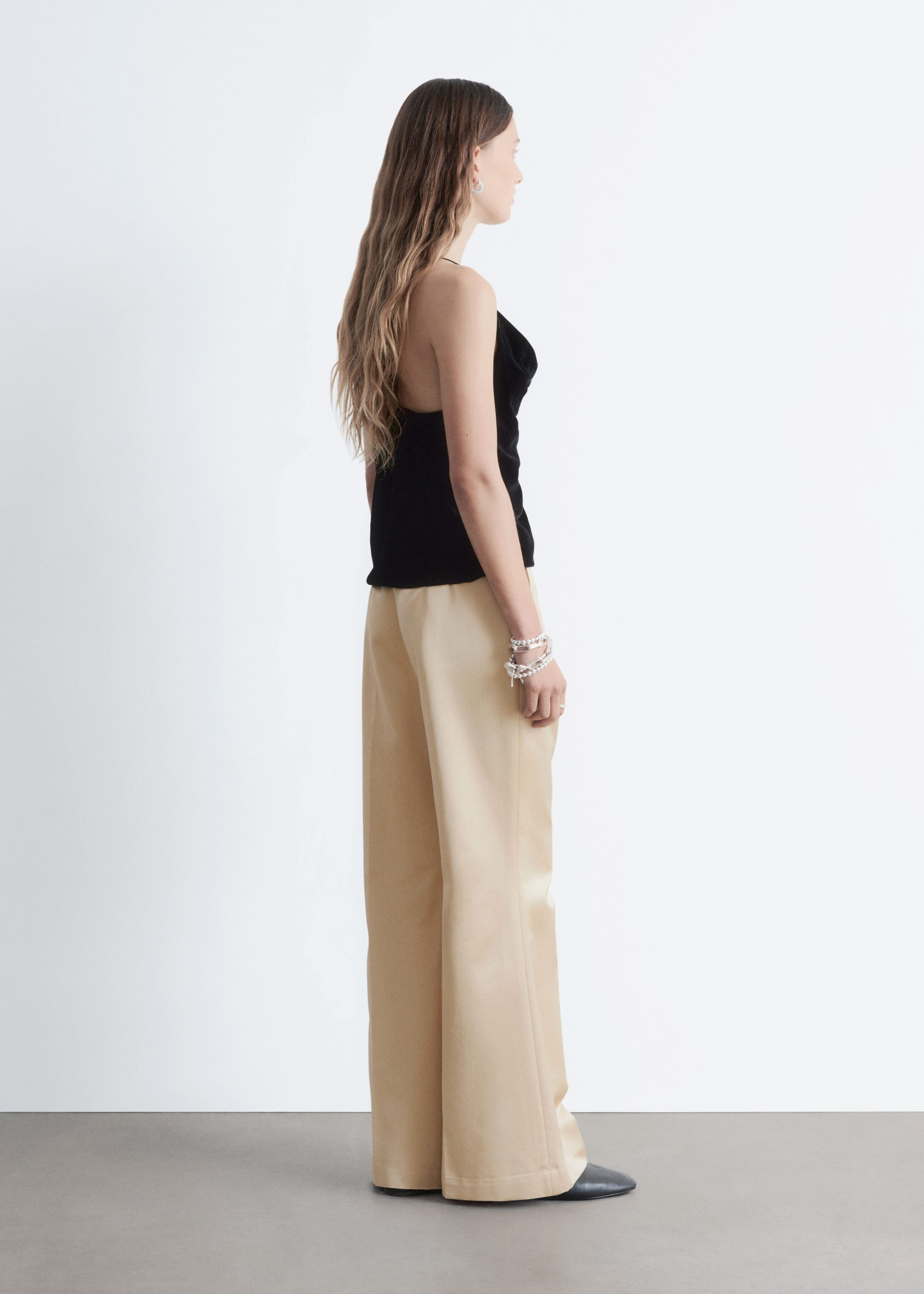 Image of Flared Press-Crease Trousers