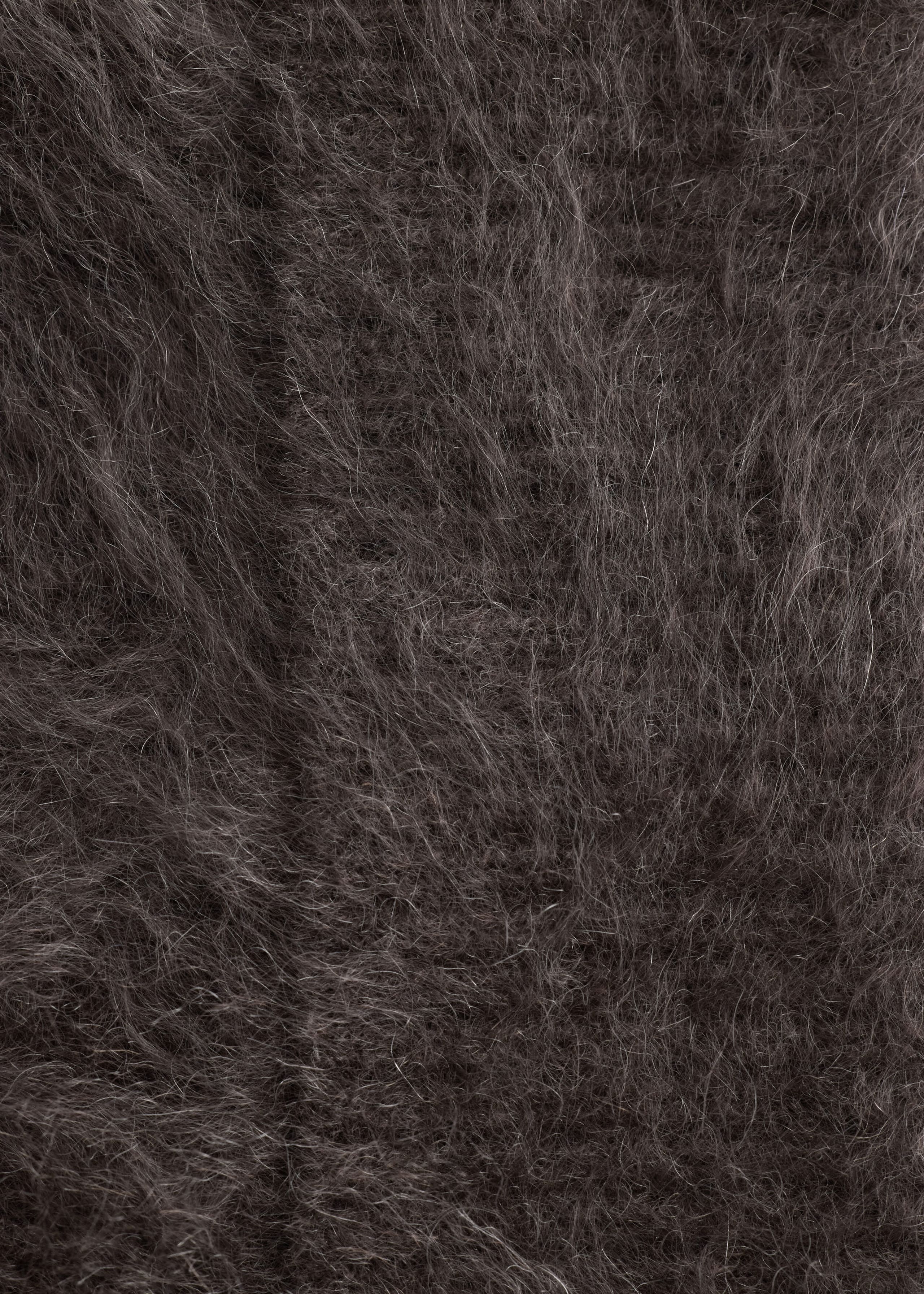 Brushed Cashmere Beanie Dark Mole