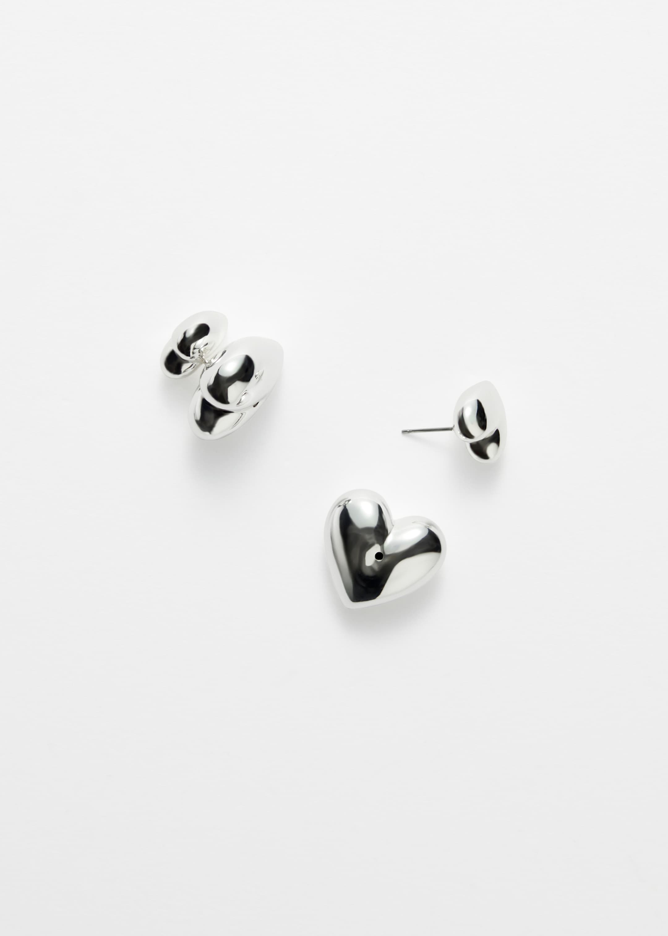 View larger image: Heart Earrings - Silver - Ladies | H&M GB 2