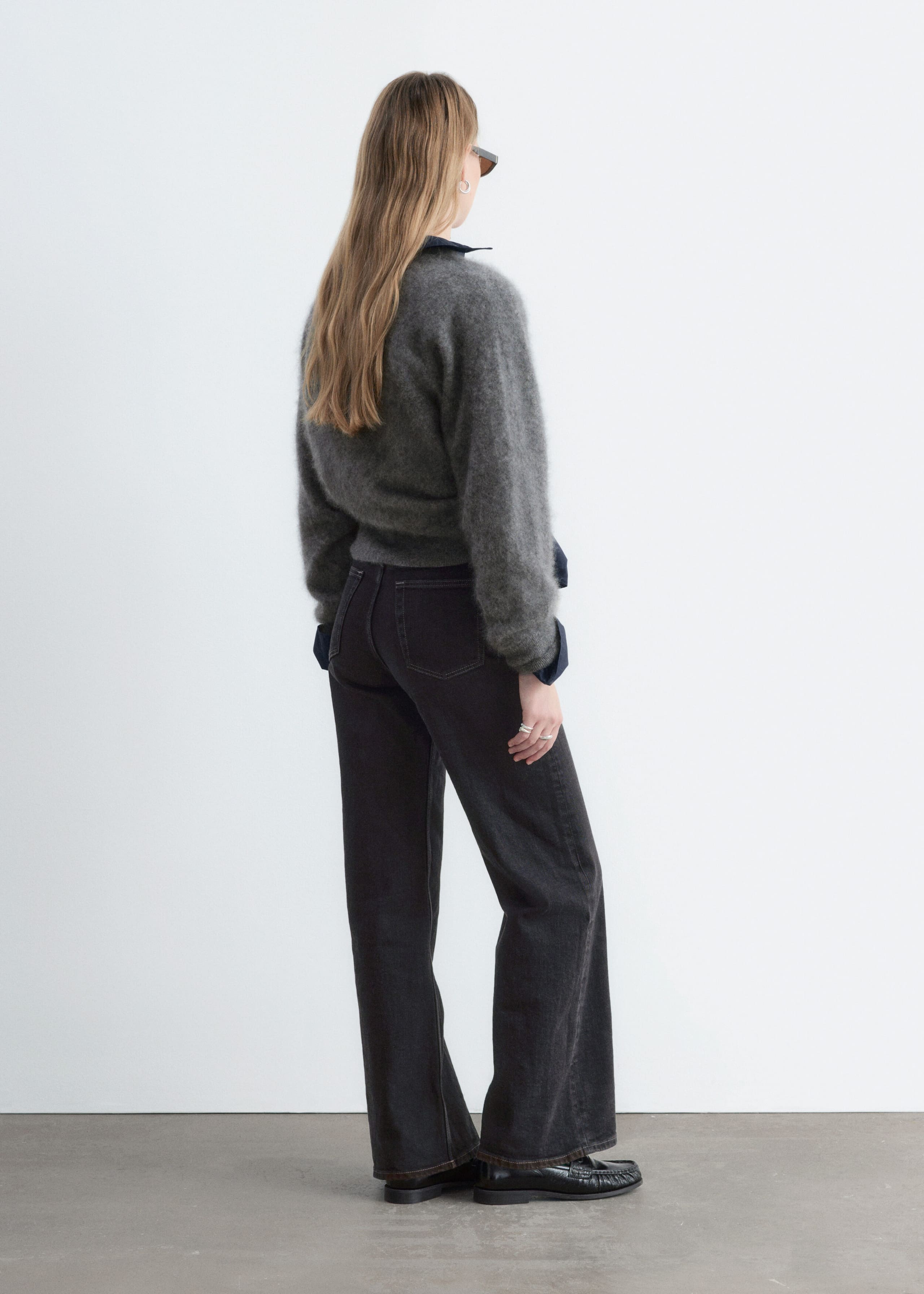 Wide-Leg Jeans - Blue - Lookbook