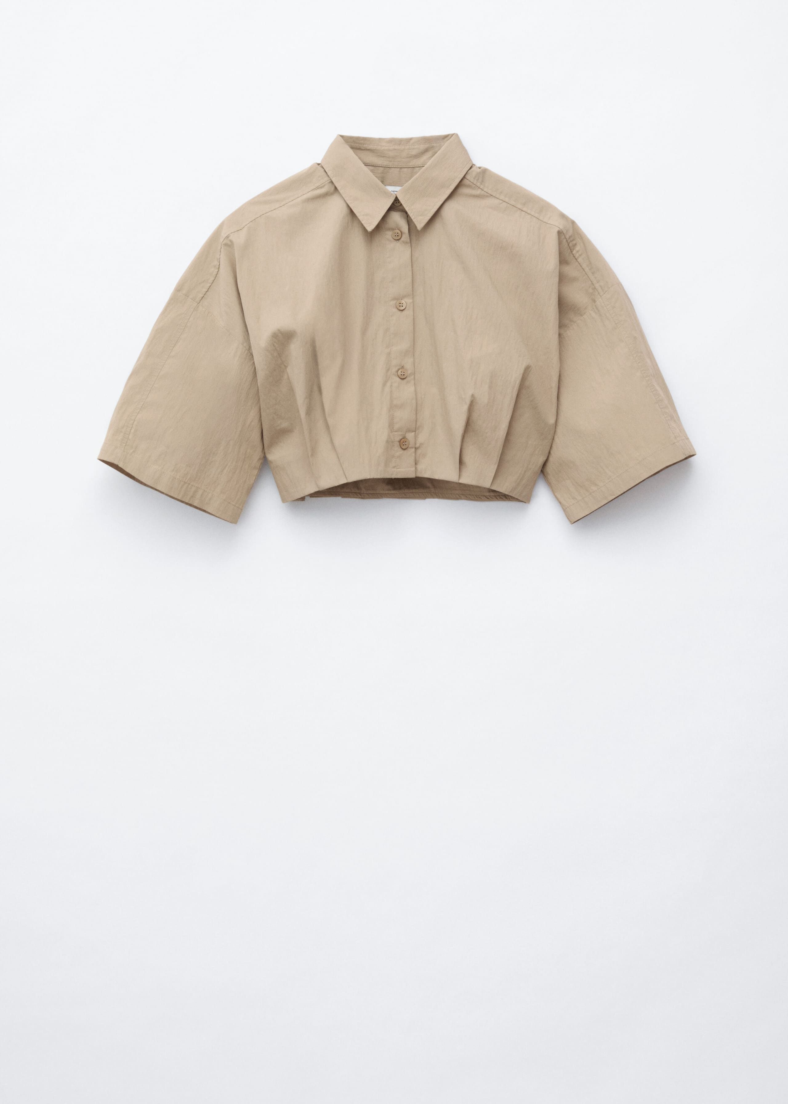 Chemise courte à ourlet plissé - Bright Pink - Still Life