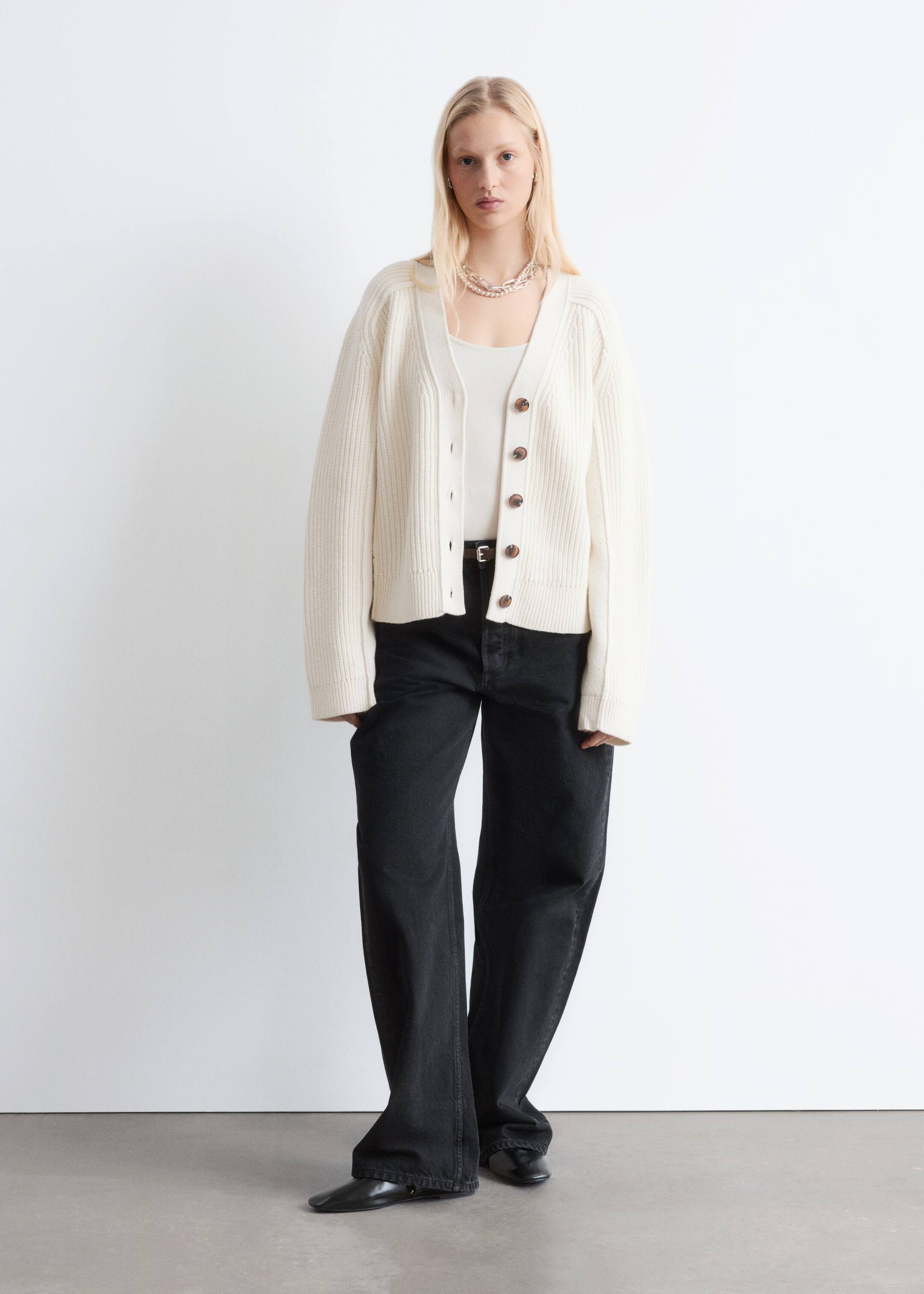 Größeres Bild anzeigen: Strickjacke aus Wolle - Creme - Ladies | H&M AT 1