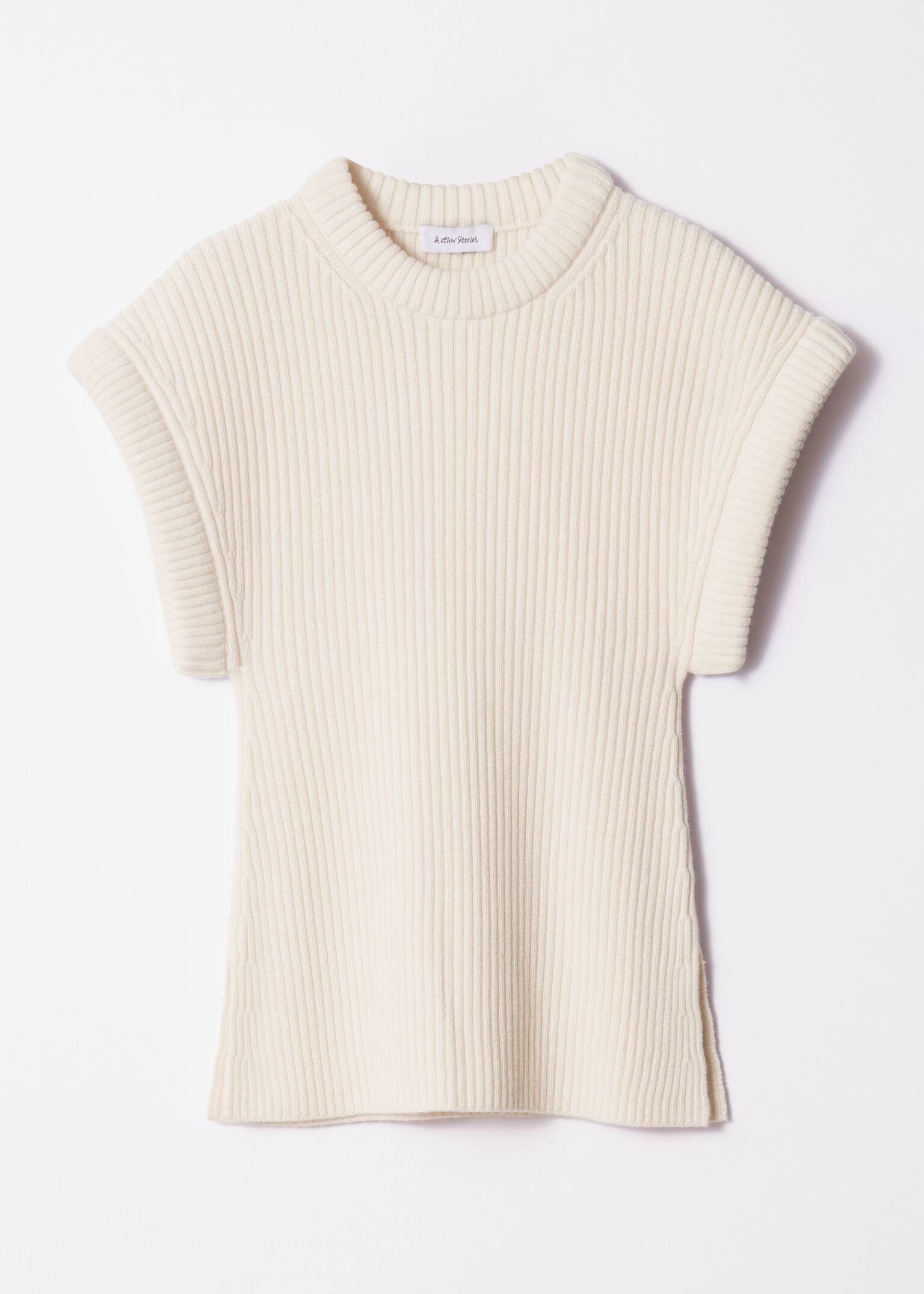 Rib-Knit Vest - Cream