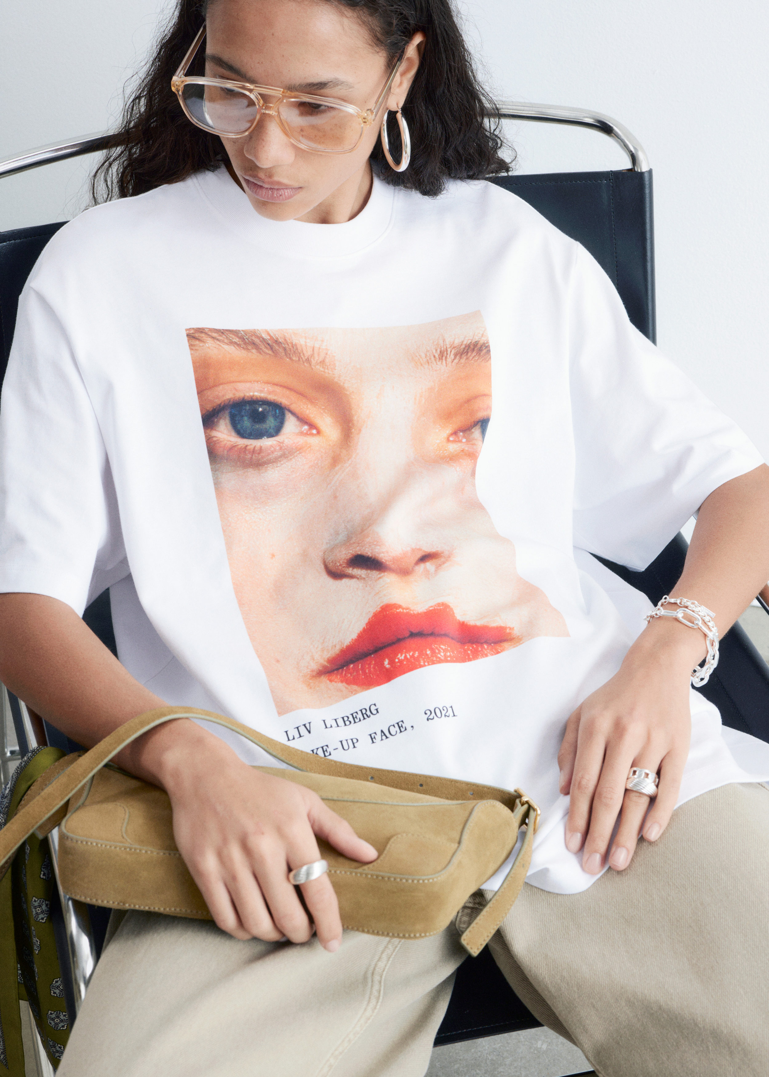 Oversized Print T-Shirt - White/Photo Print - & Other Stories US