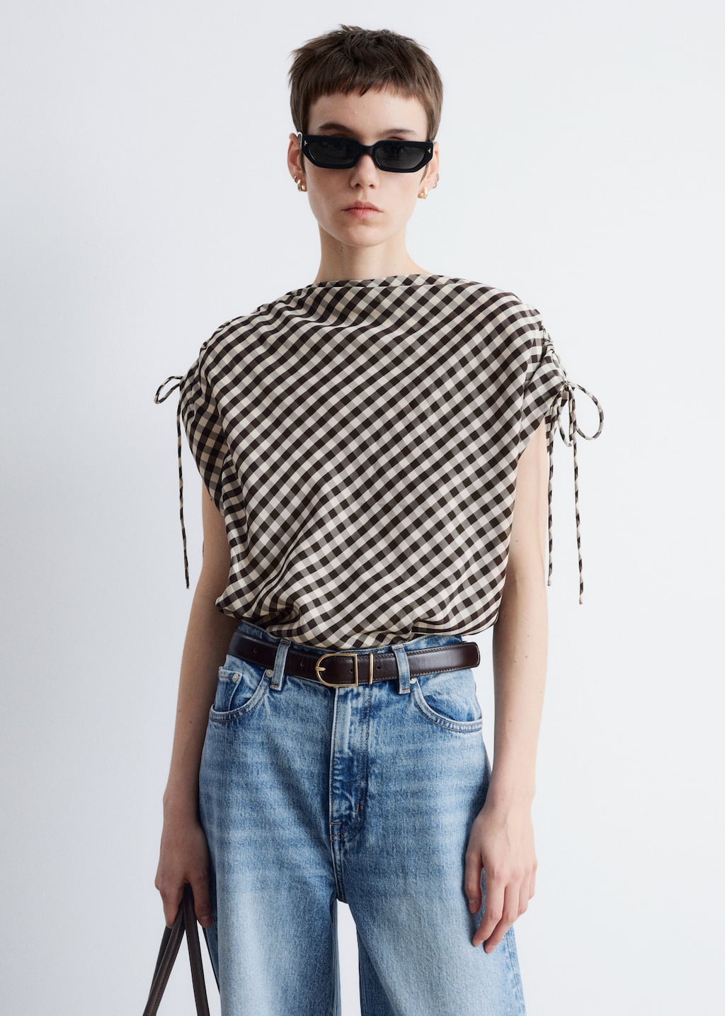 Image of Drawstring Boatneck Top