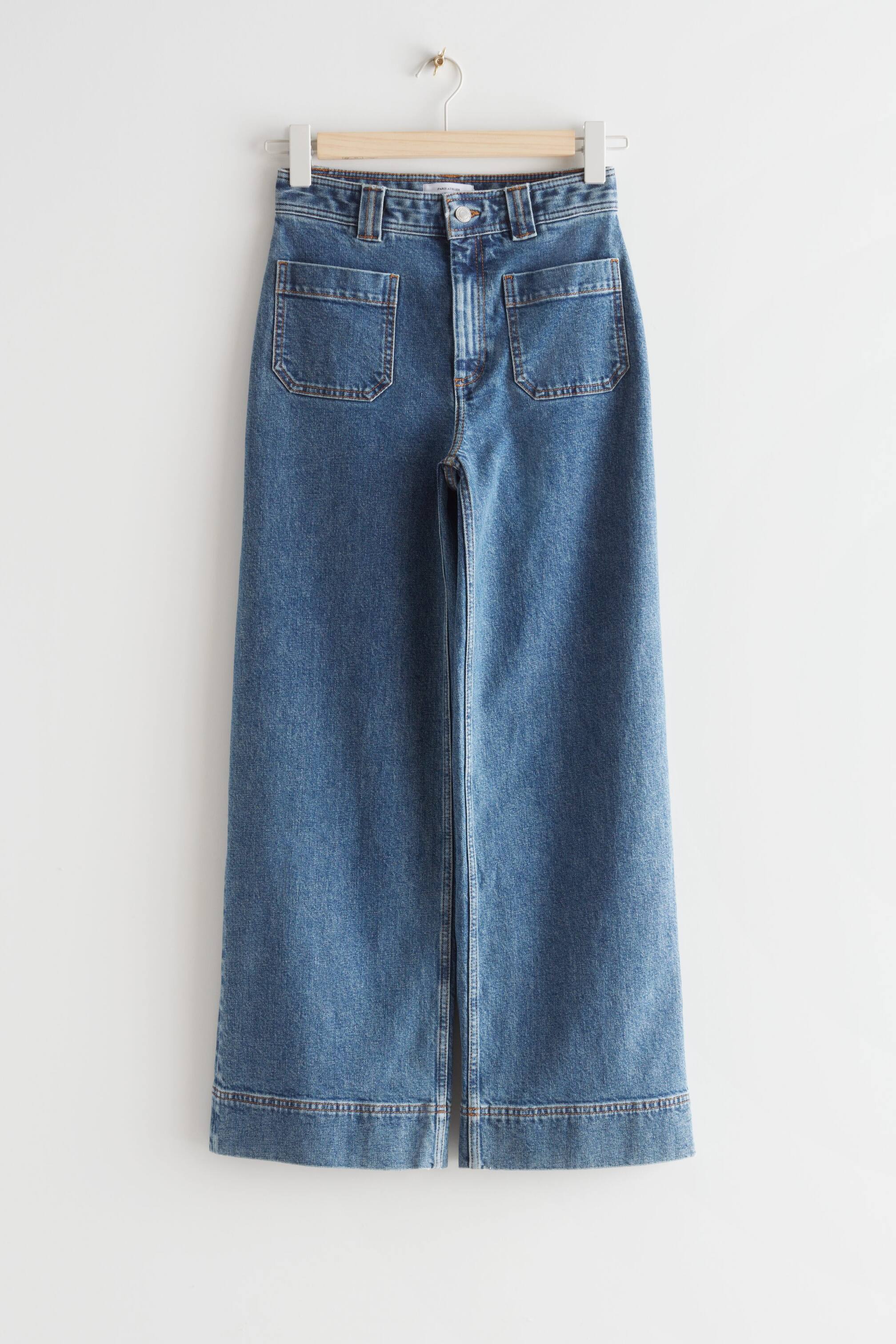 Zobacz większy obraz: Flared Patch Pocket Jeans - New Blue - ONA | H&M PL 1