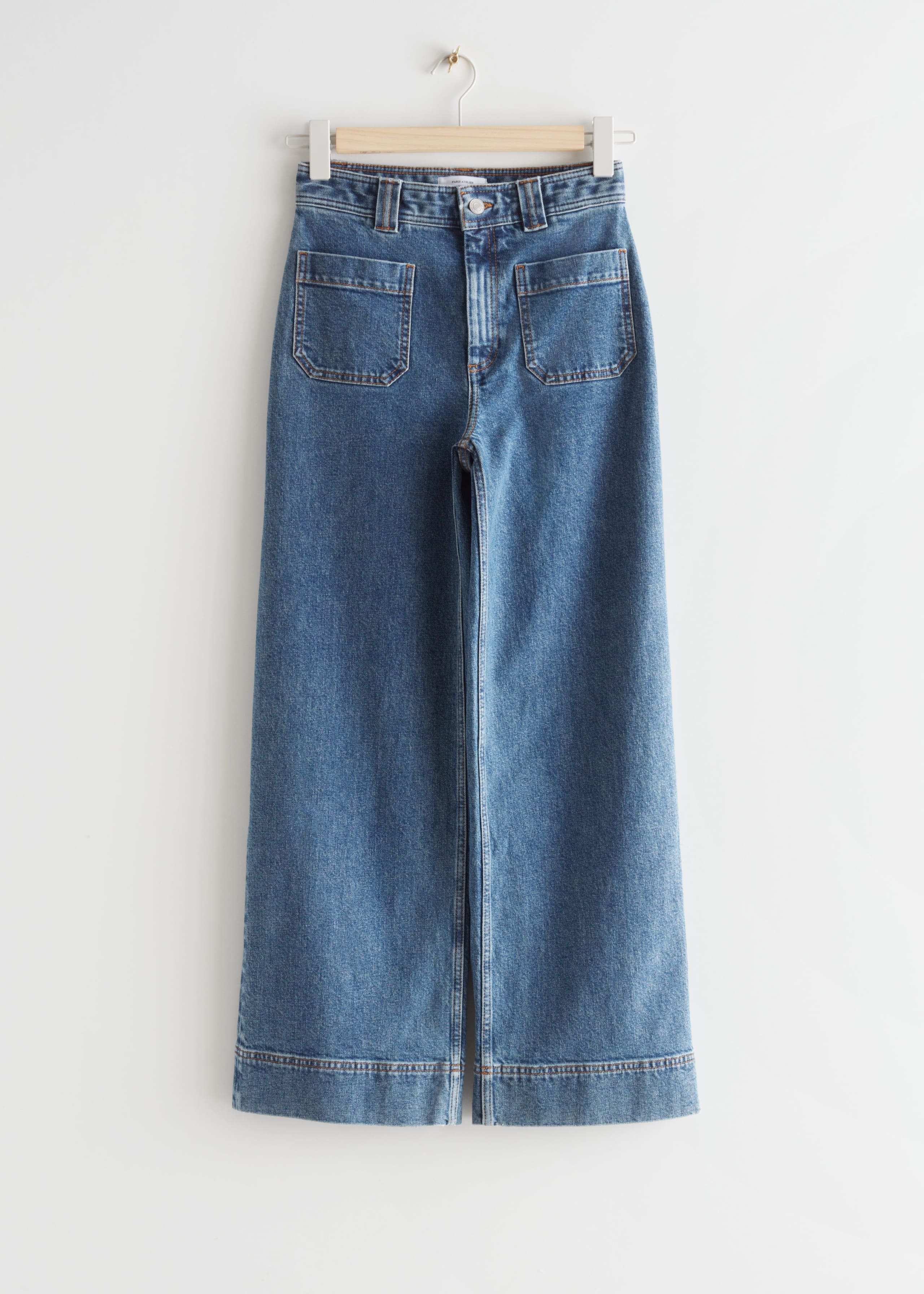 FlaredPatchPocketJeans - Deep Blue - Natura morta
