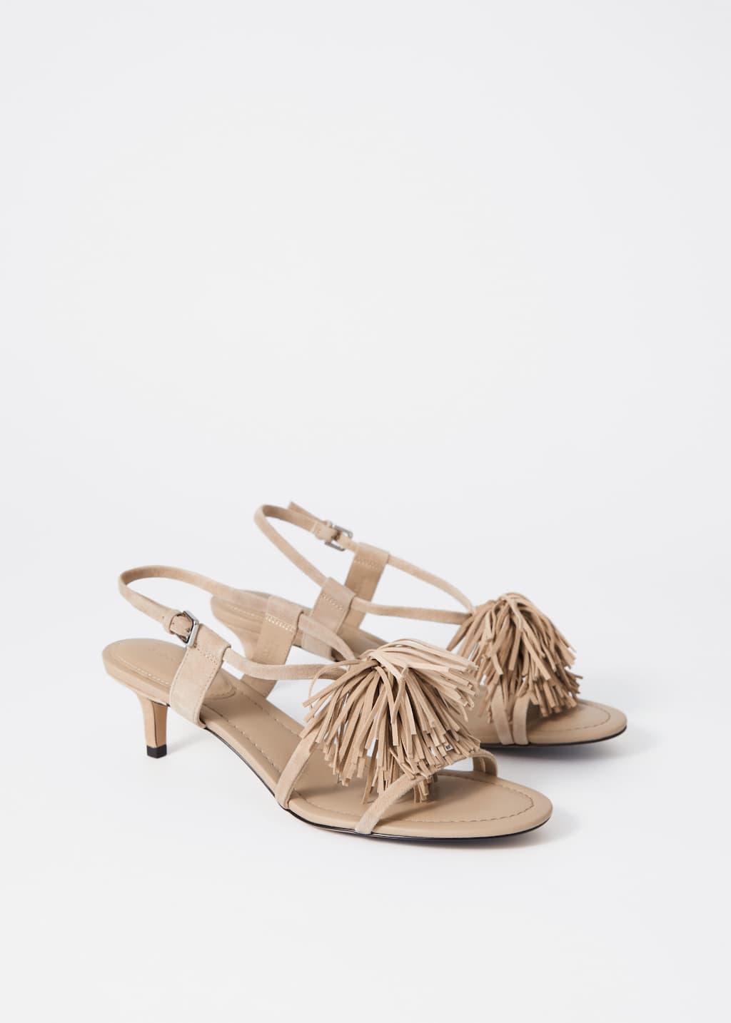 Image of Sandali in pelle con frange