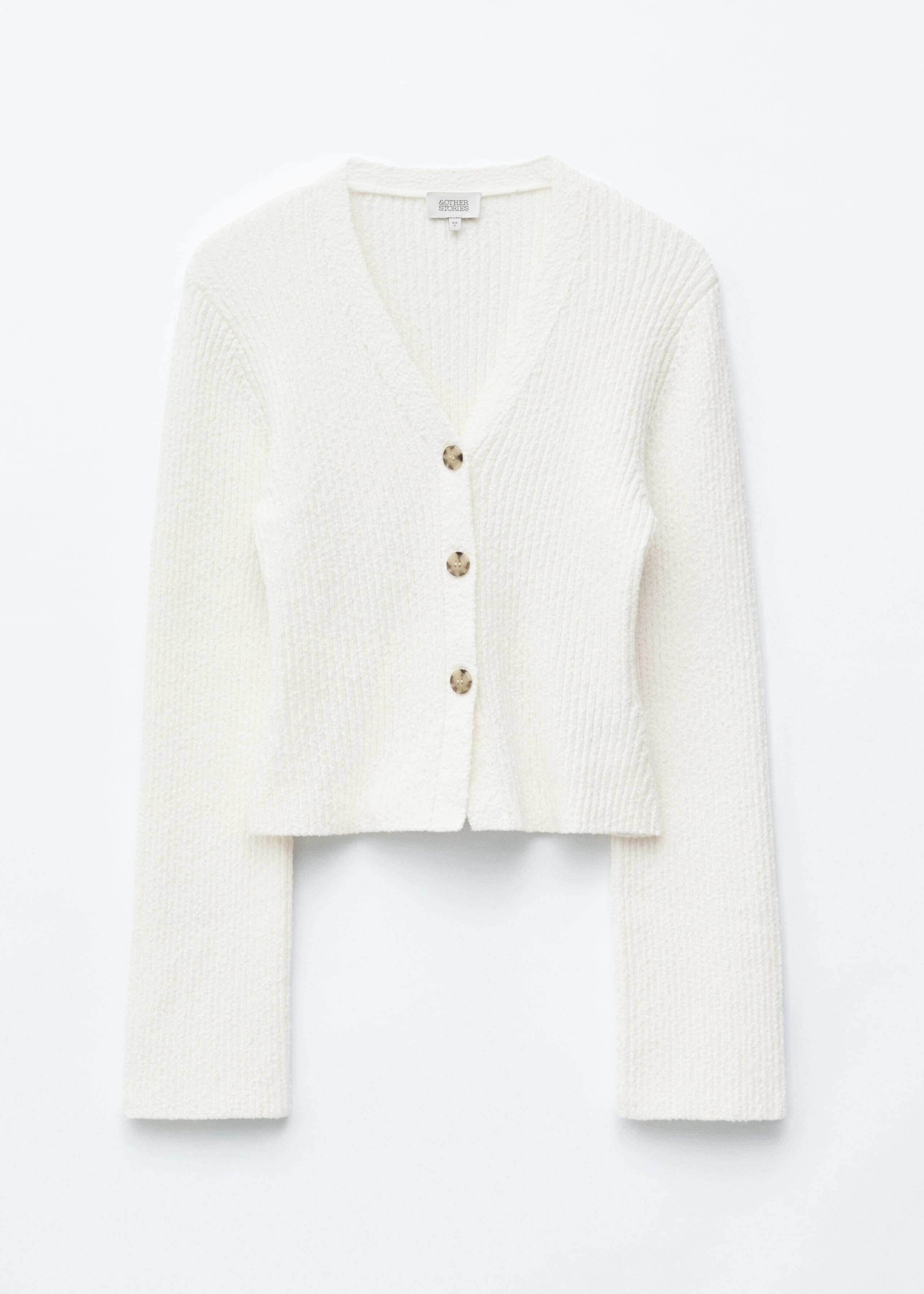 Image of Ribbed Cotton Cardigan