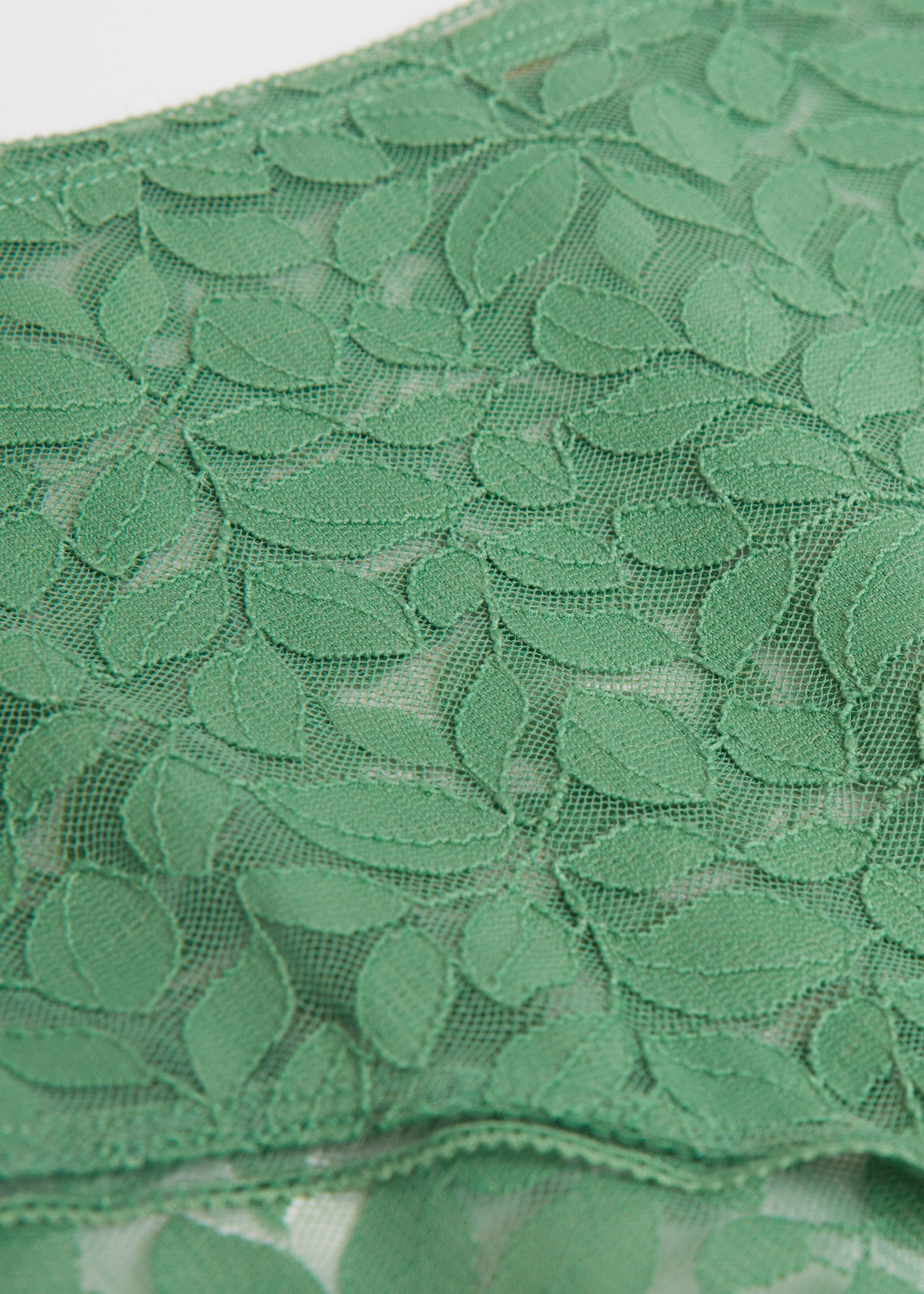 Leaf Lace High Waist Briefs - {{variantName}} - Descriptive Detail