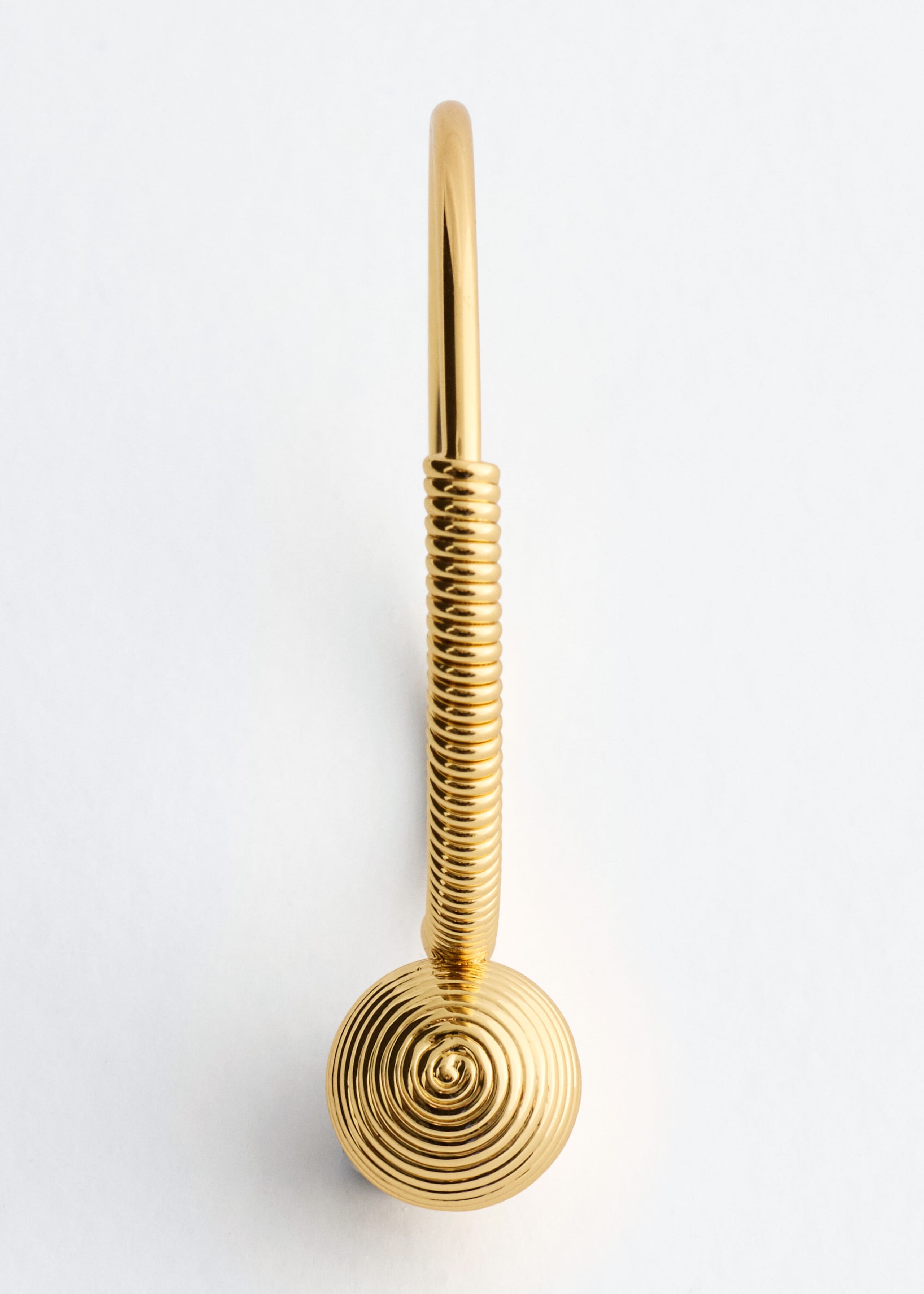 Polished Brass Coil-Detail Hoops - {{variantName}} - Descriptive Detail