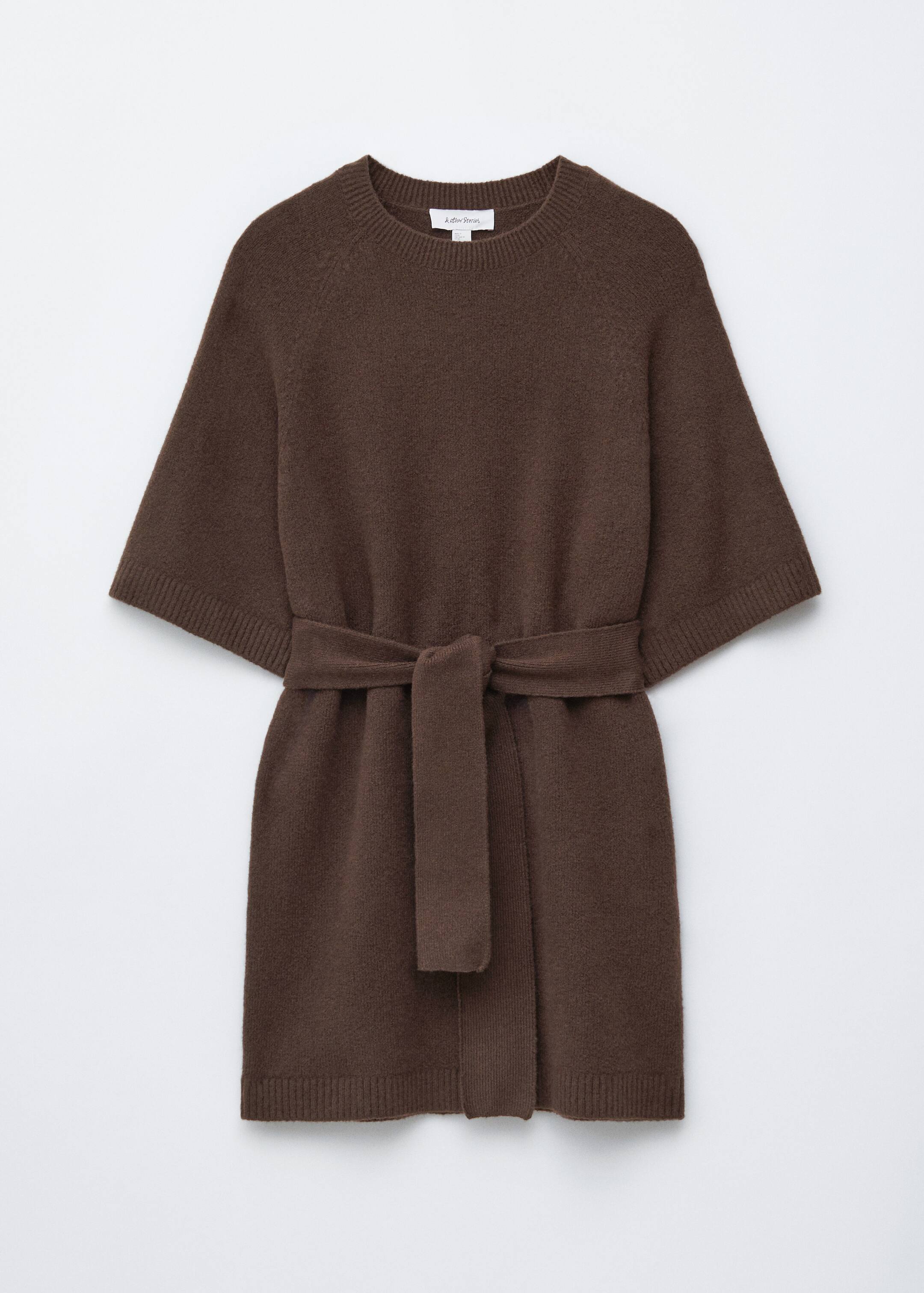 Vezi imaginea mai mare: Rochie mini tricotată tip tricou - Maro închis - FEMEI | H&M RO 7