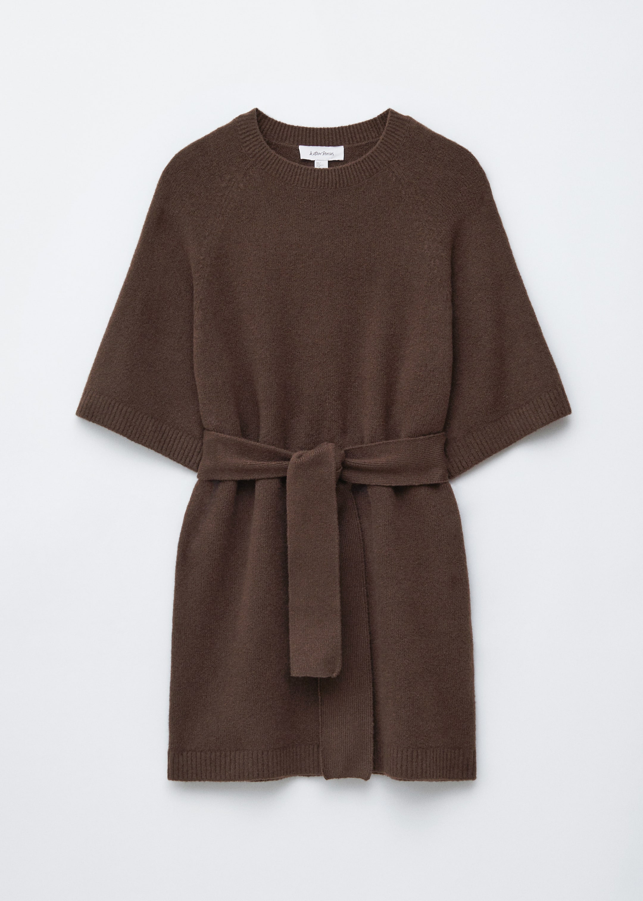Ingrandisci l'immagine: Knitted T-Shirt Mini Dress - Dark Brown - DONNA | H&M CH 7