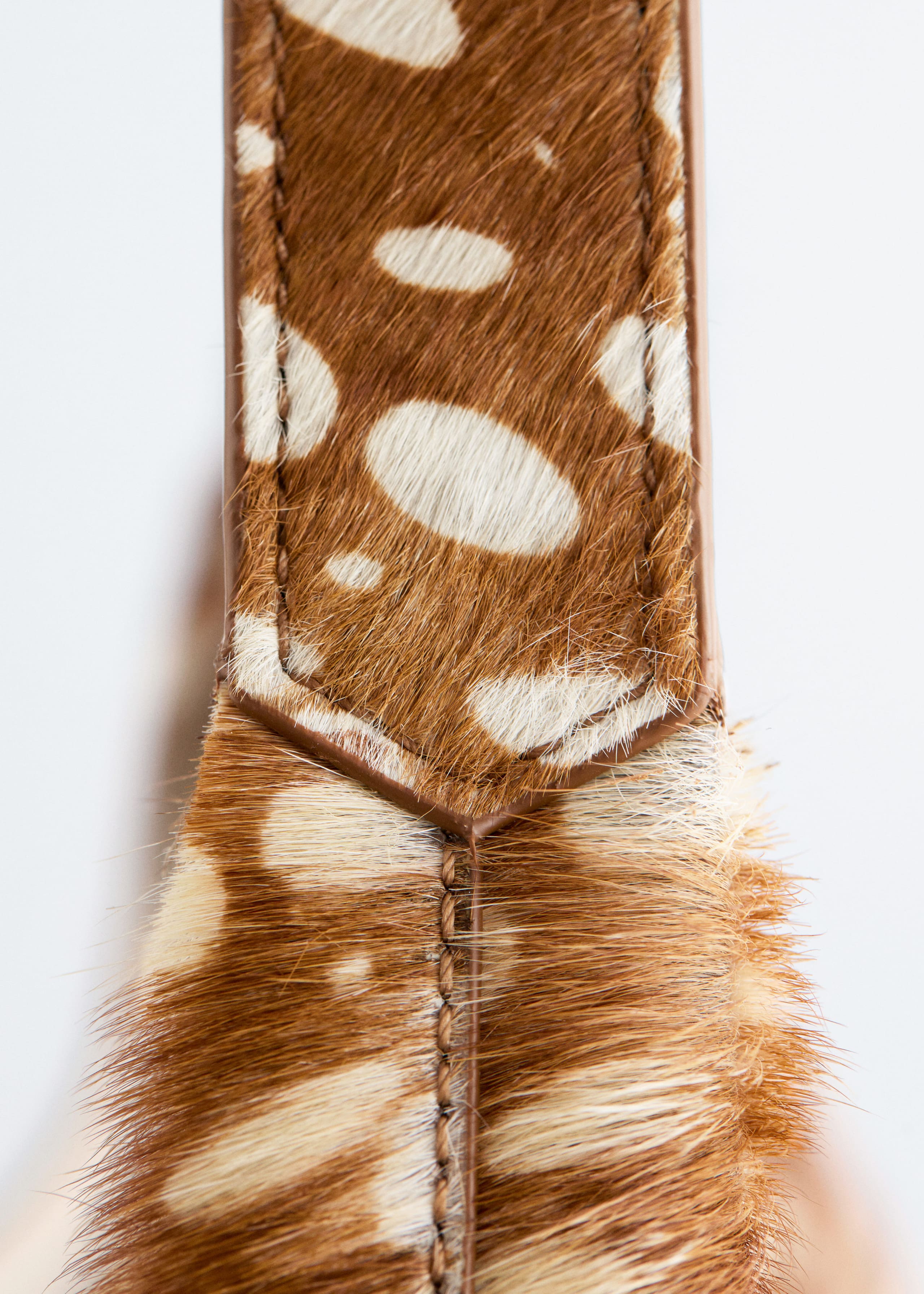 Image of Tragetasche aus Leder mit Hirschprint