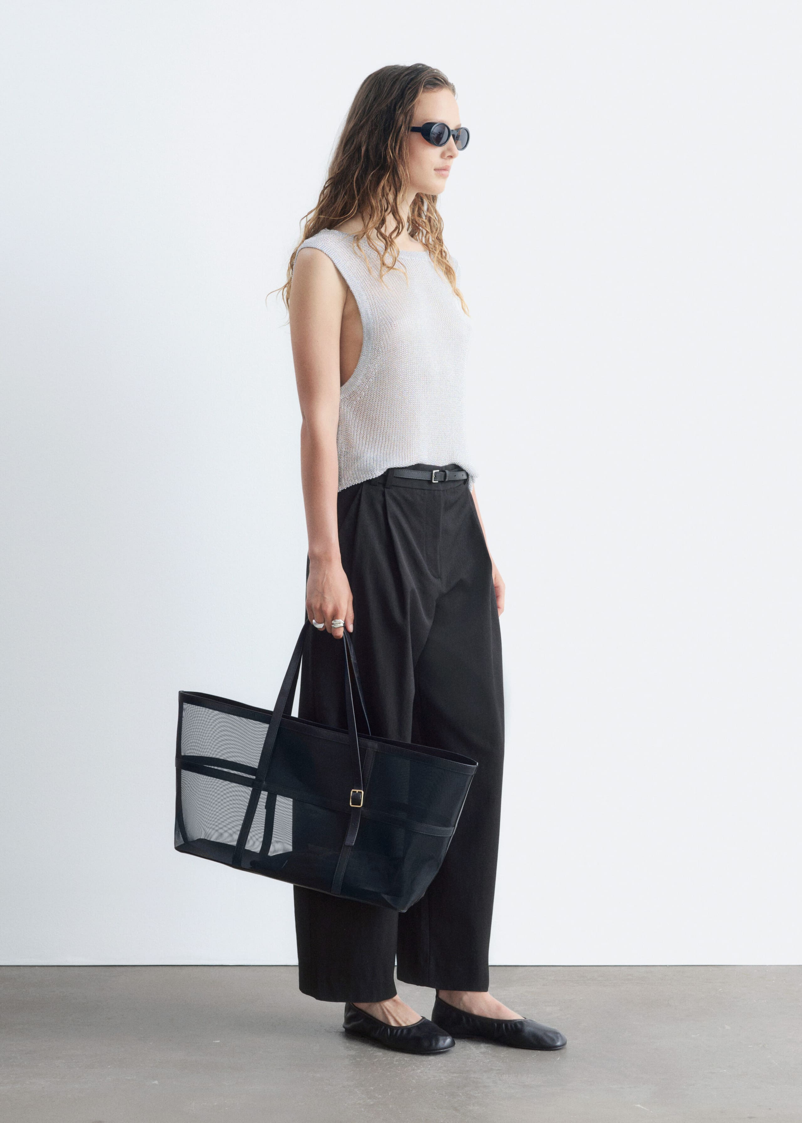 Barrel‑Leg Cropped Trousers - Off White - Lookbook