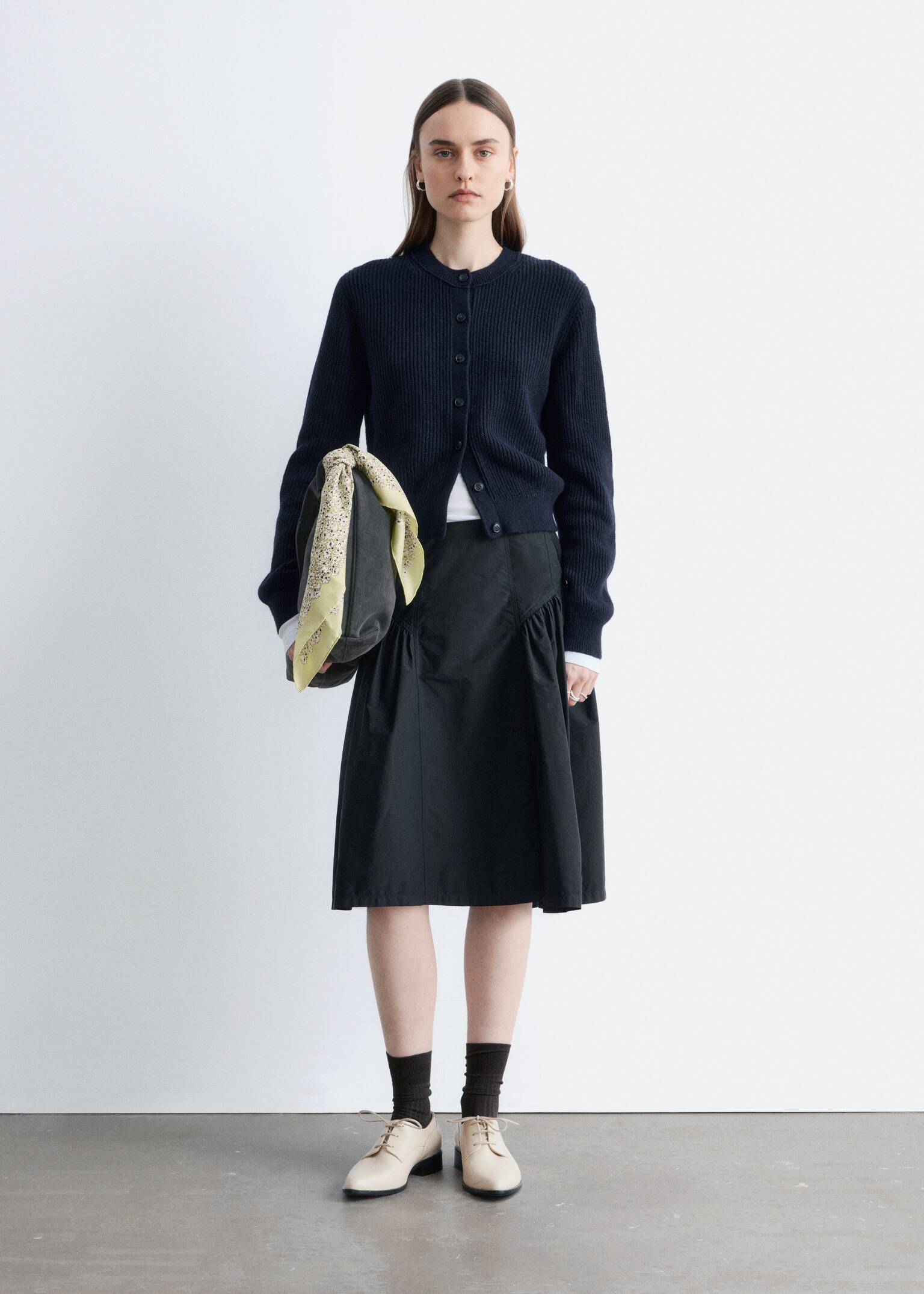 קרדיגן מתערובת צמר - כחול/ירוק/אפור מלנג' - 7