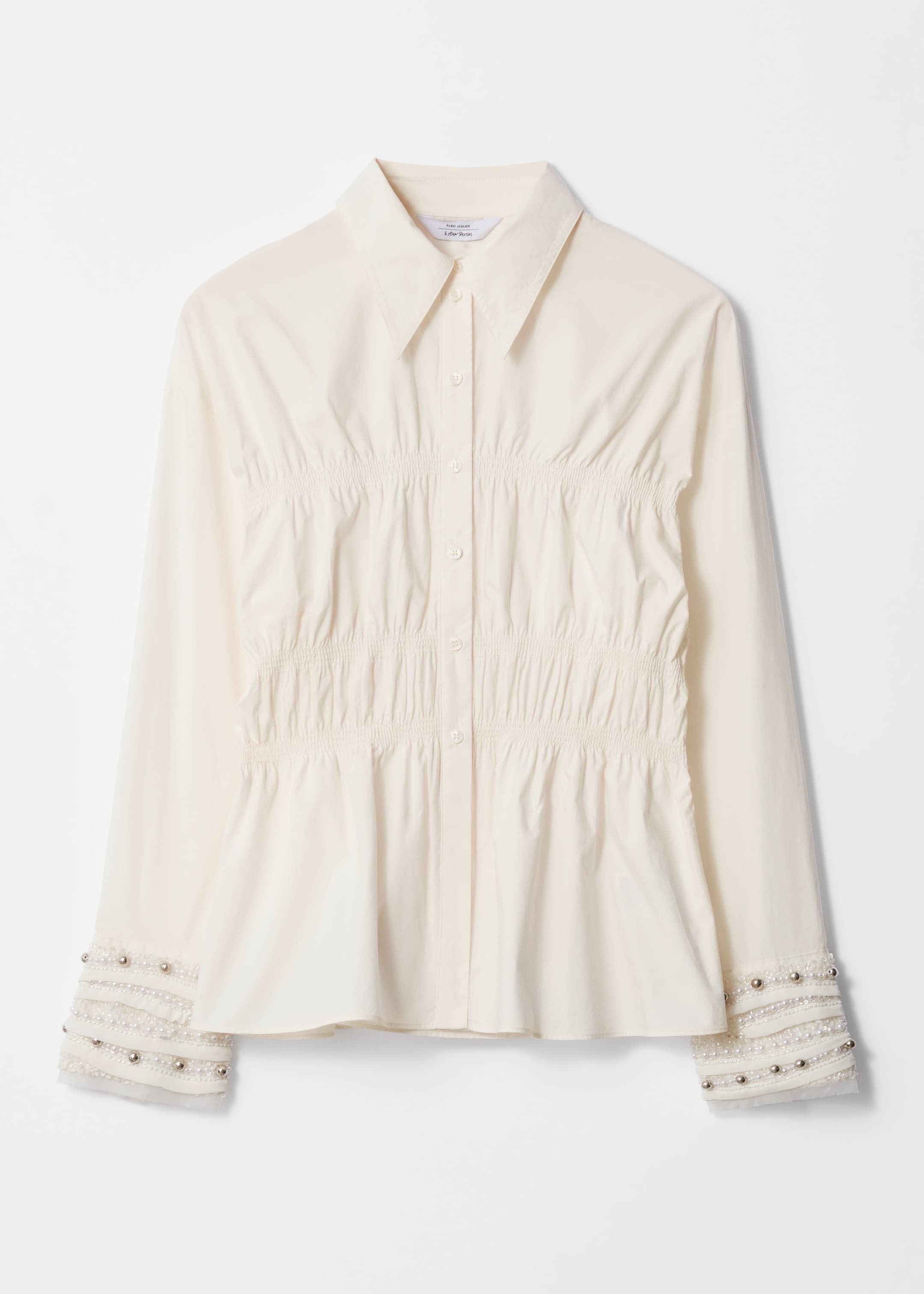 Zobacz większy obraz: Marszczona koszula - Biały - ONA | H&M PL 1