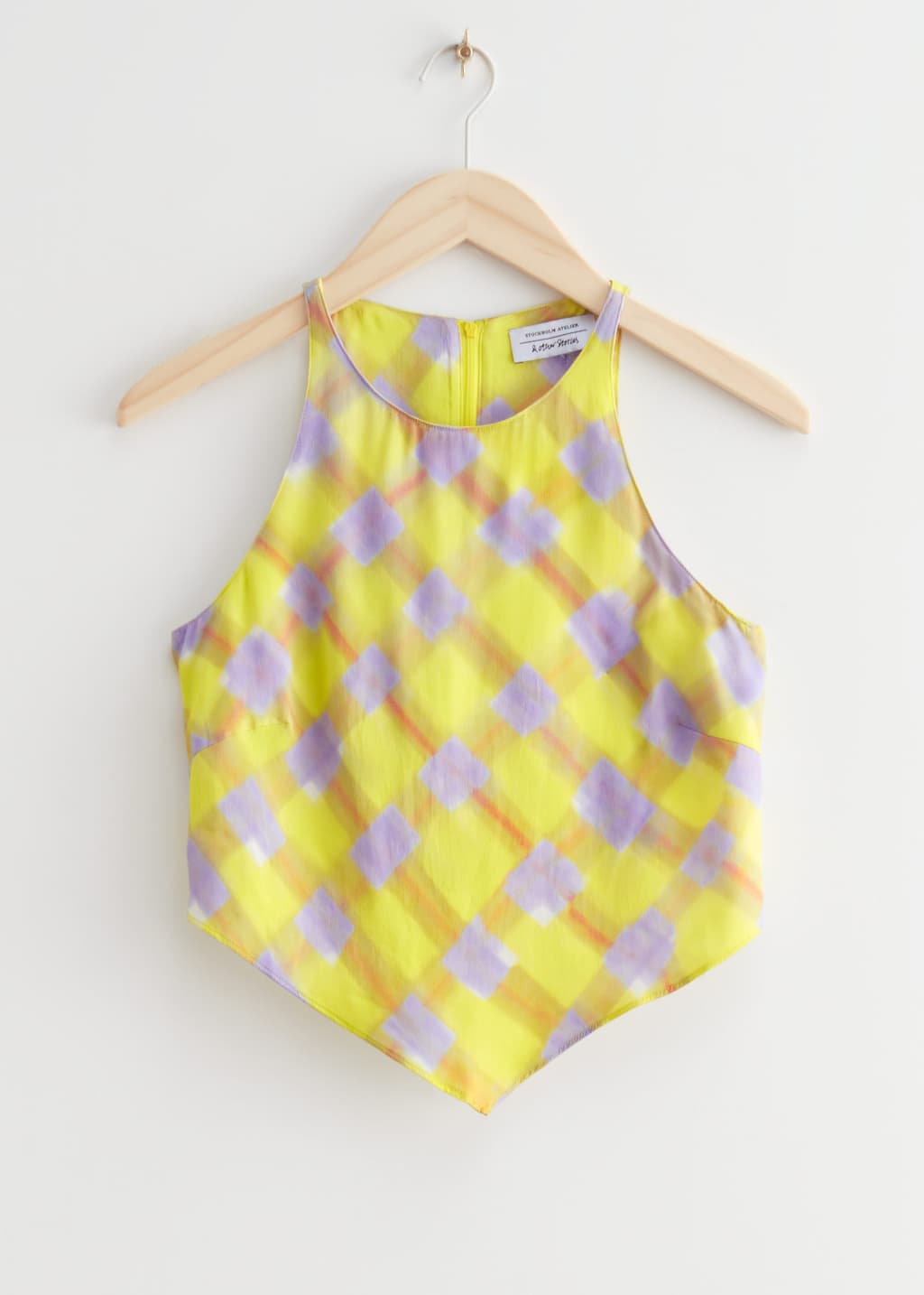 Cropped Scarf Top - Yellow Squares - Natura morta