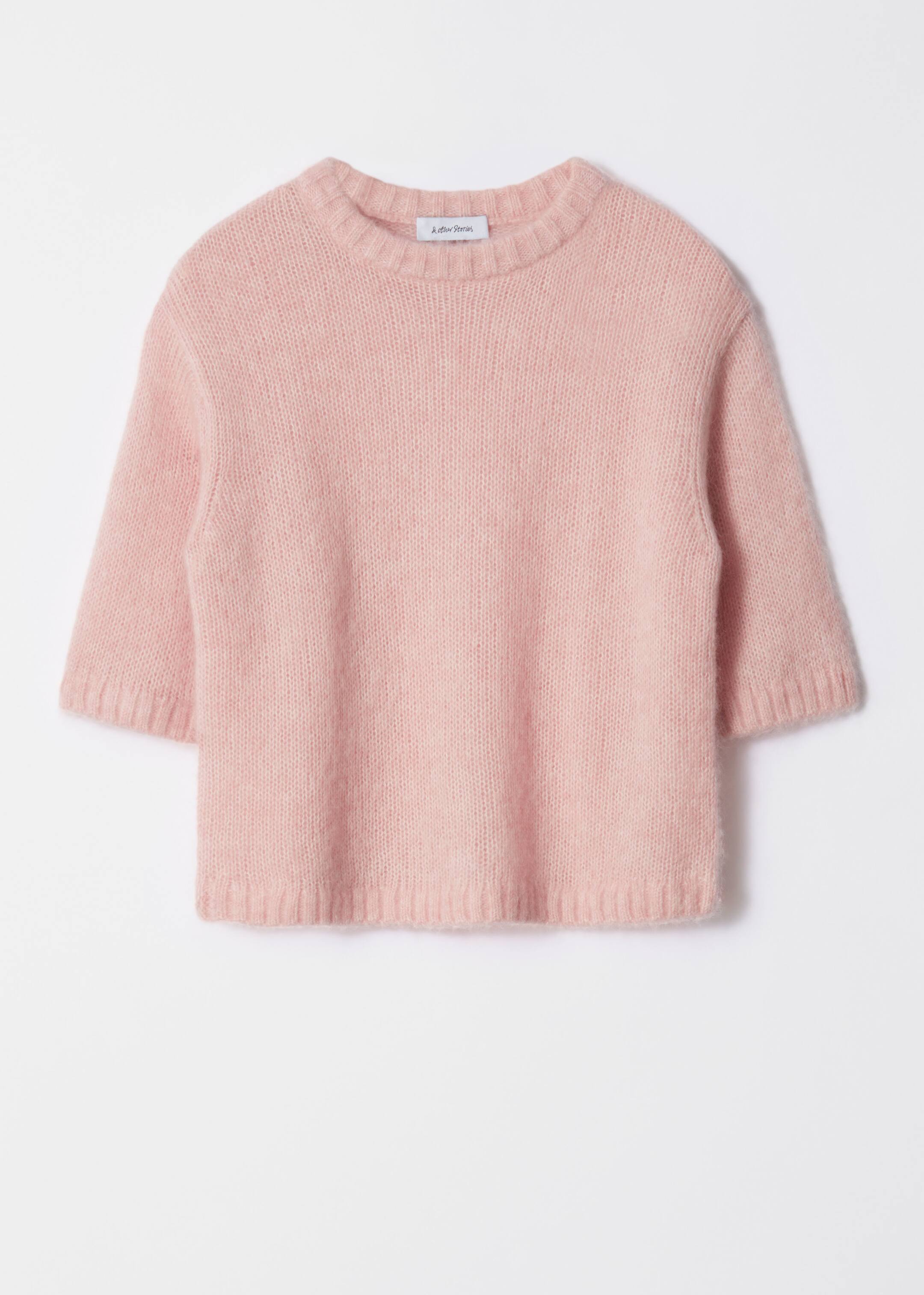 Ver imagem maior: T-shirt de malha com mistura de mohair - Rosa claro - SENHORA | H&M PT 1