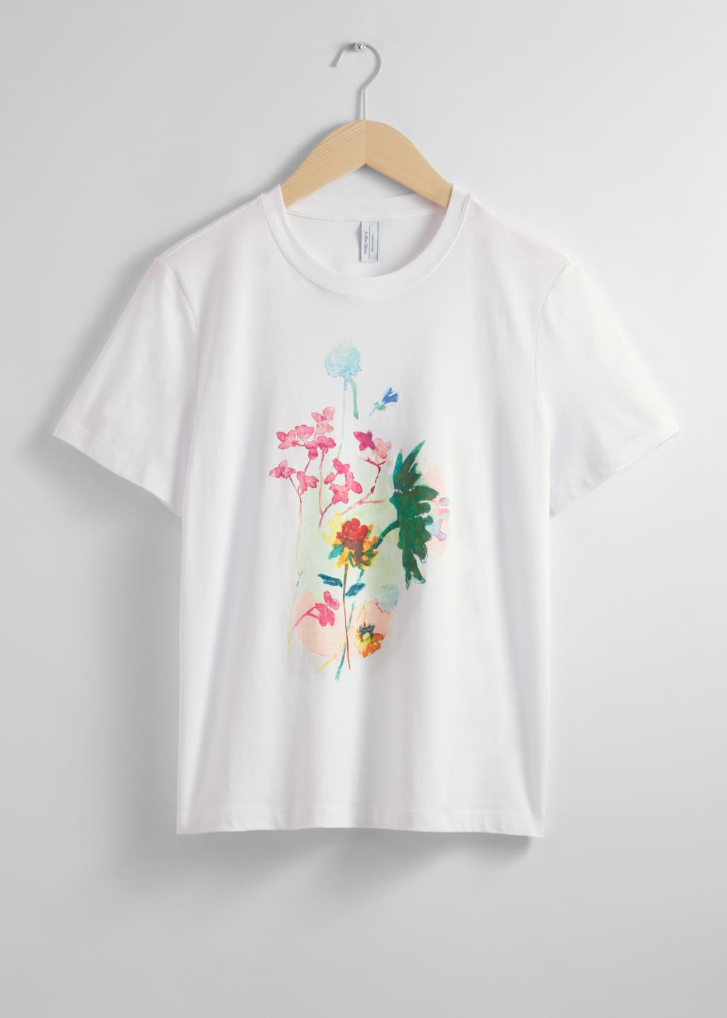 T-shirt en jersey à imprimé fleuri - Imprimé fleuri blanc - Still Life