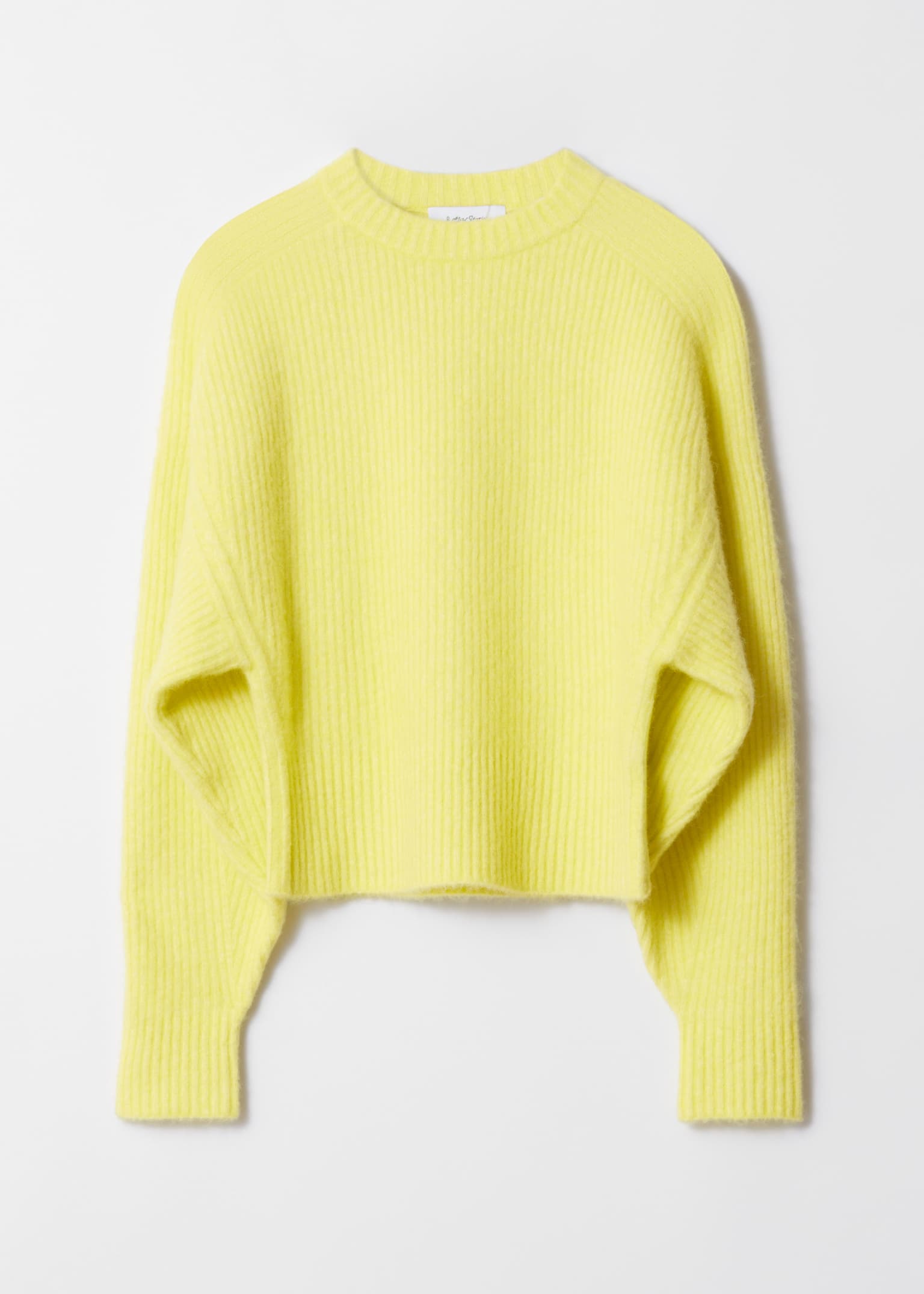 Rib-Knit Jumper - Yellow/Black/Pink