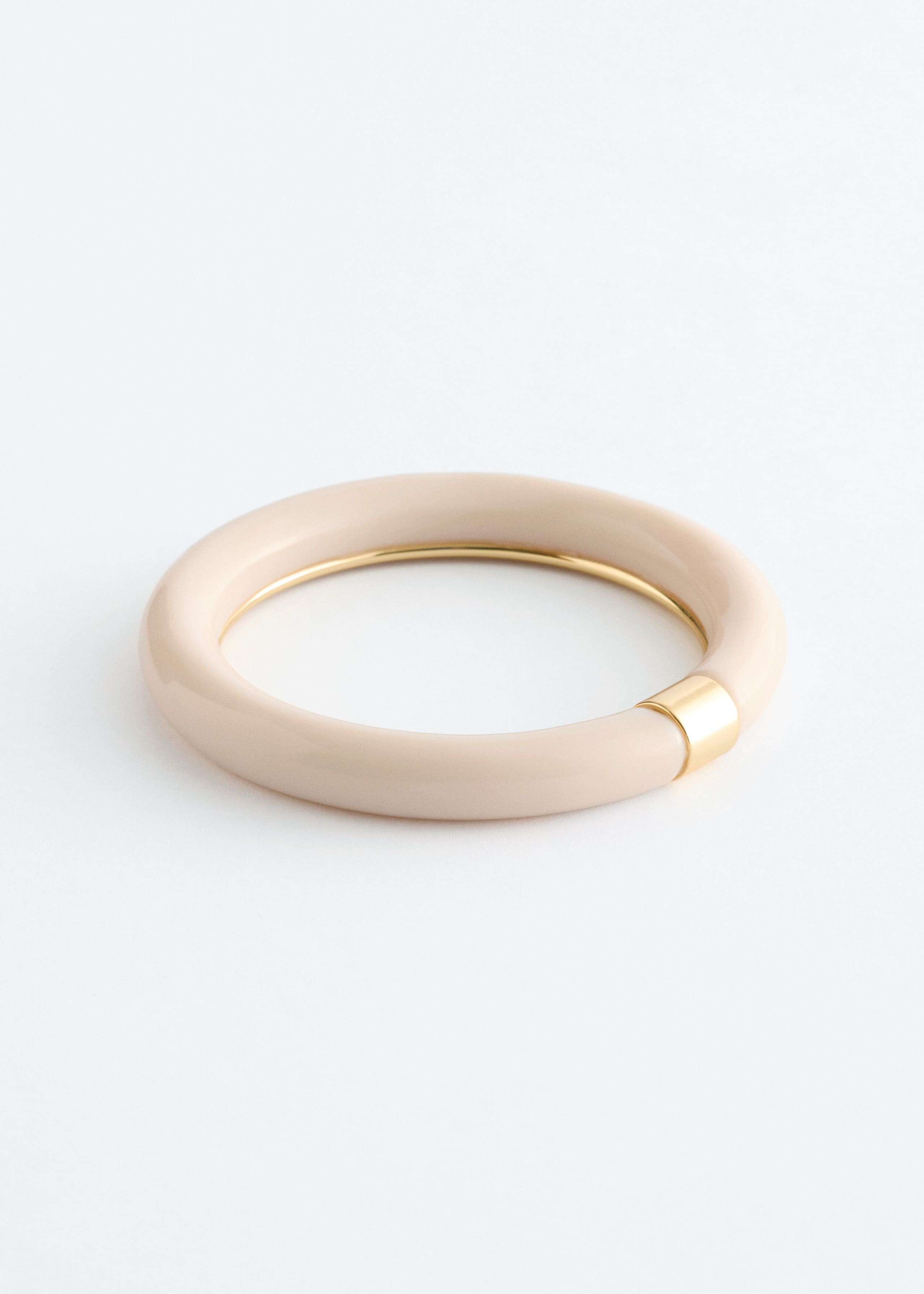 Contrast Metal Resin Bangle
