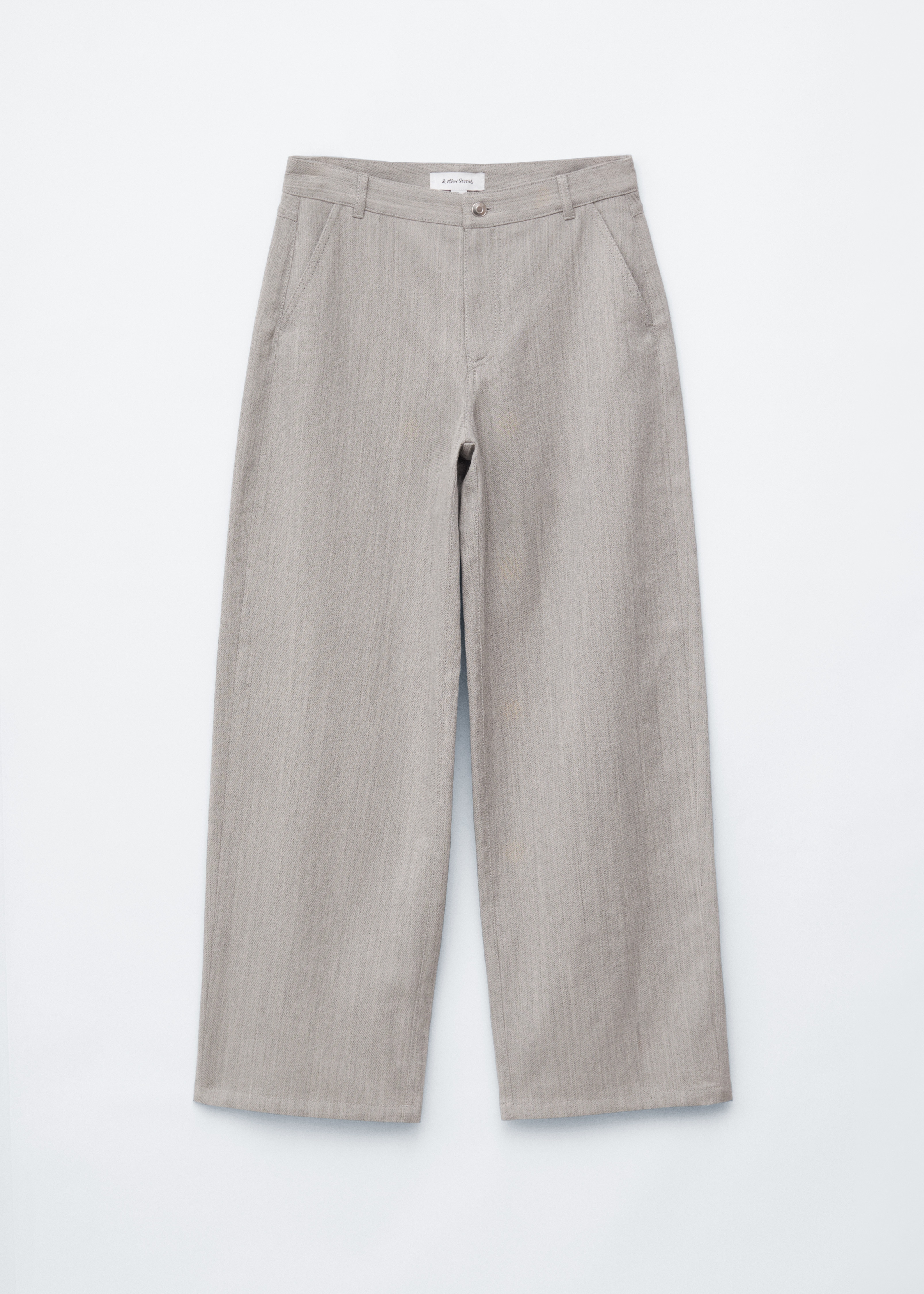 Wollen broek met wijde pijpen