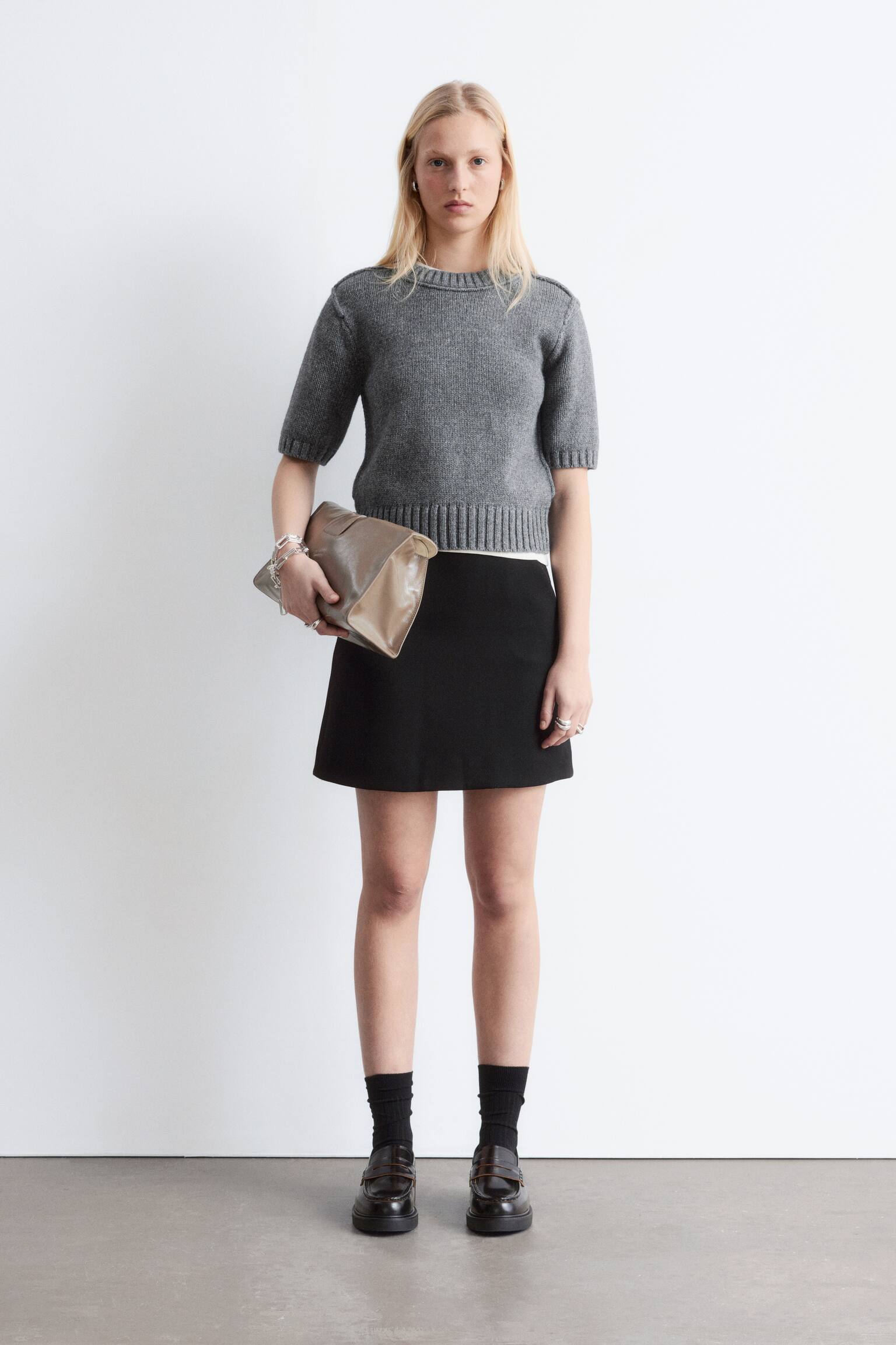 Mini-jupe trapèze - Noir - 6