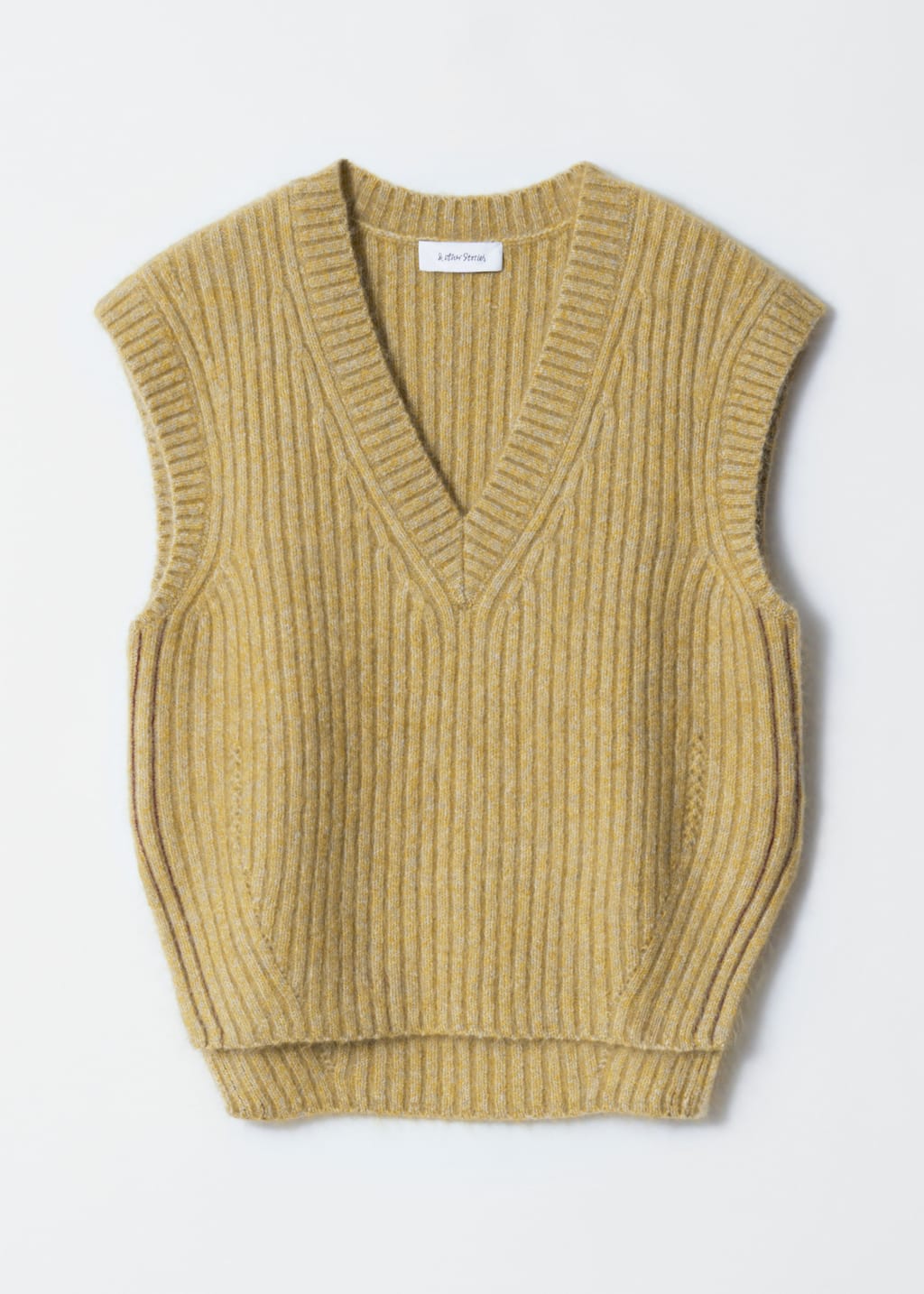 Image of Knitted Mohair-Blend V-Neck Vest