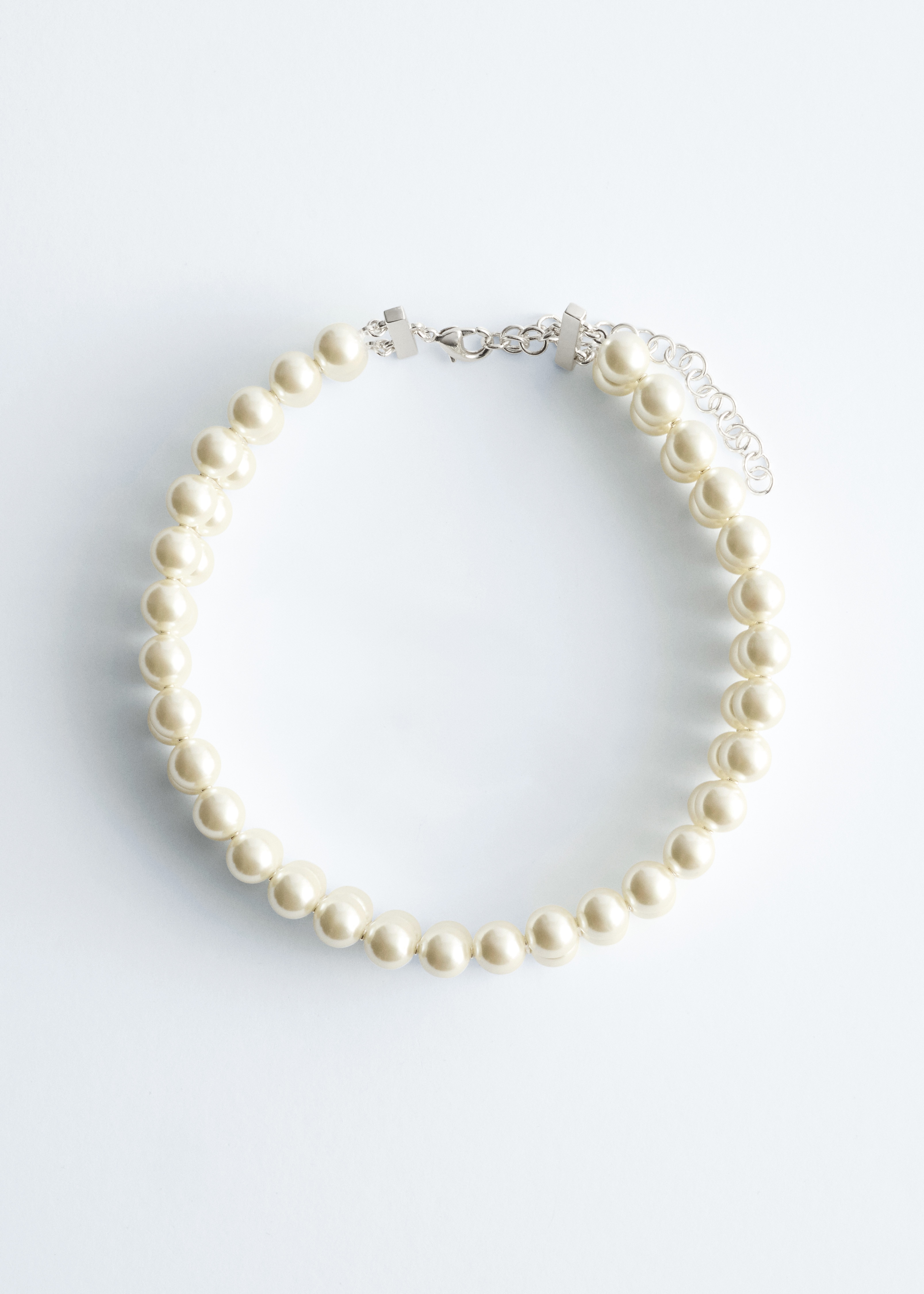 Two-Row Pearl Choker - Cream