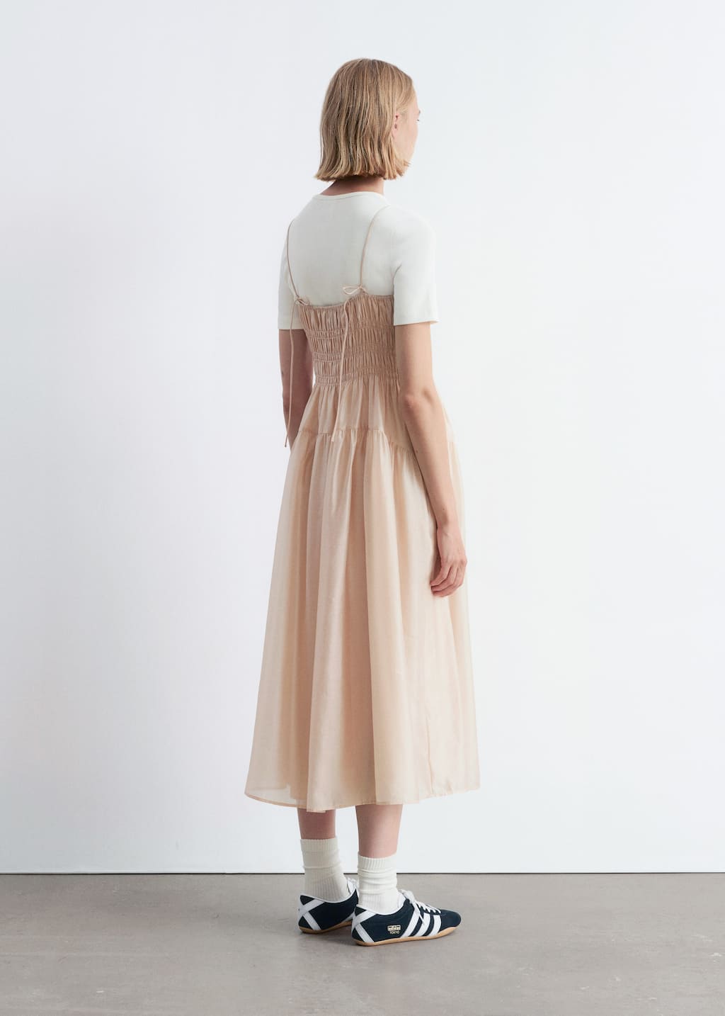 Image of Ruched Midi Dress
