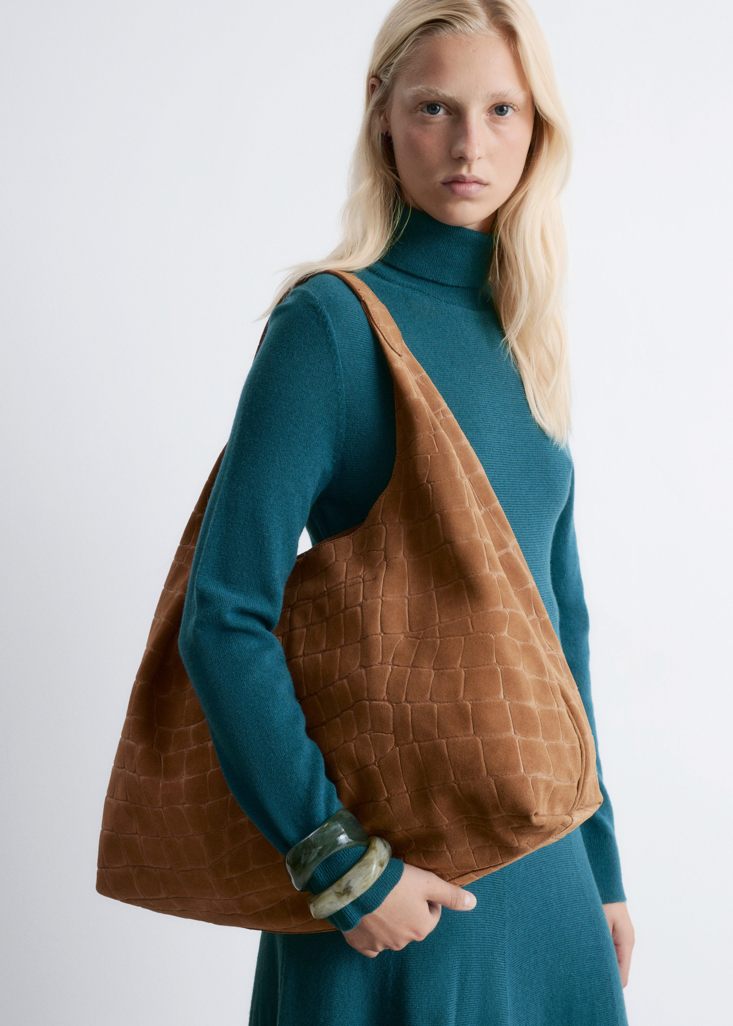 Large Suede Tote Bag - Cognac - Bags - & Other Stories GB